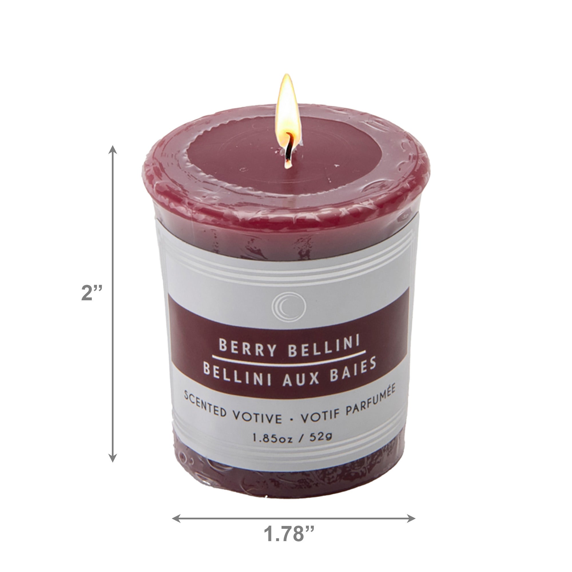 Berry Bellini Mushroom Votive Candles, Set of 12, Home Fragrance, Aromatherapy
