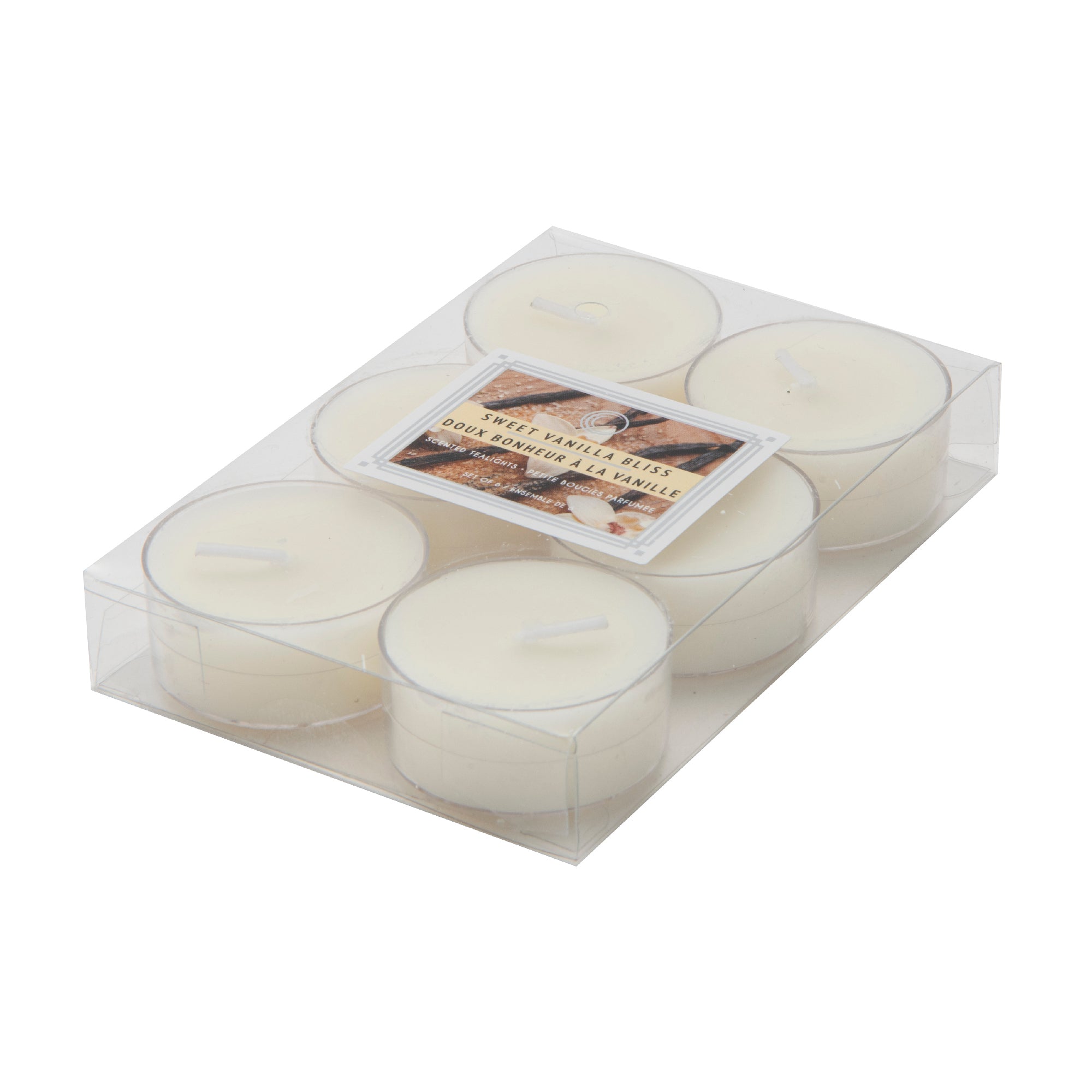 Sweet Vanilla Bliss Scented Tealights, Set of 12, Home Fragrance, Aromatherapy