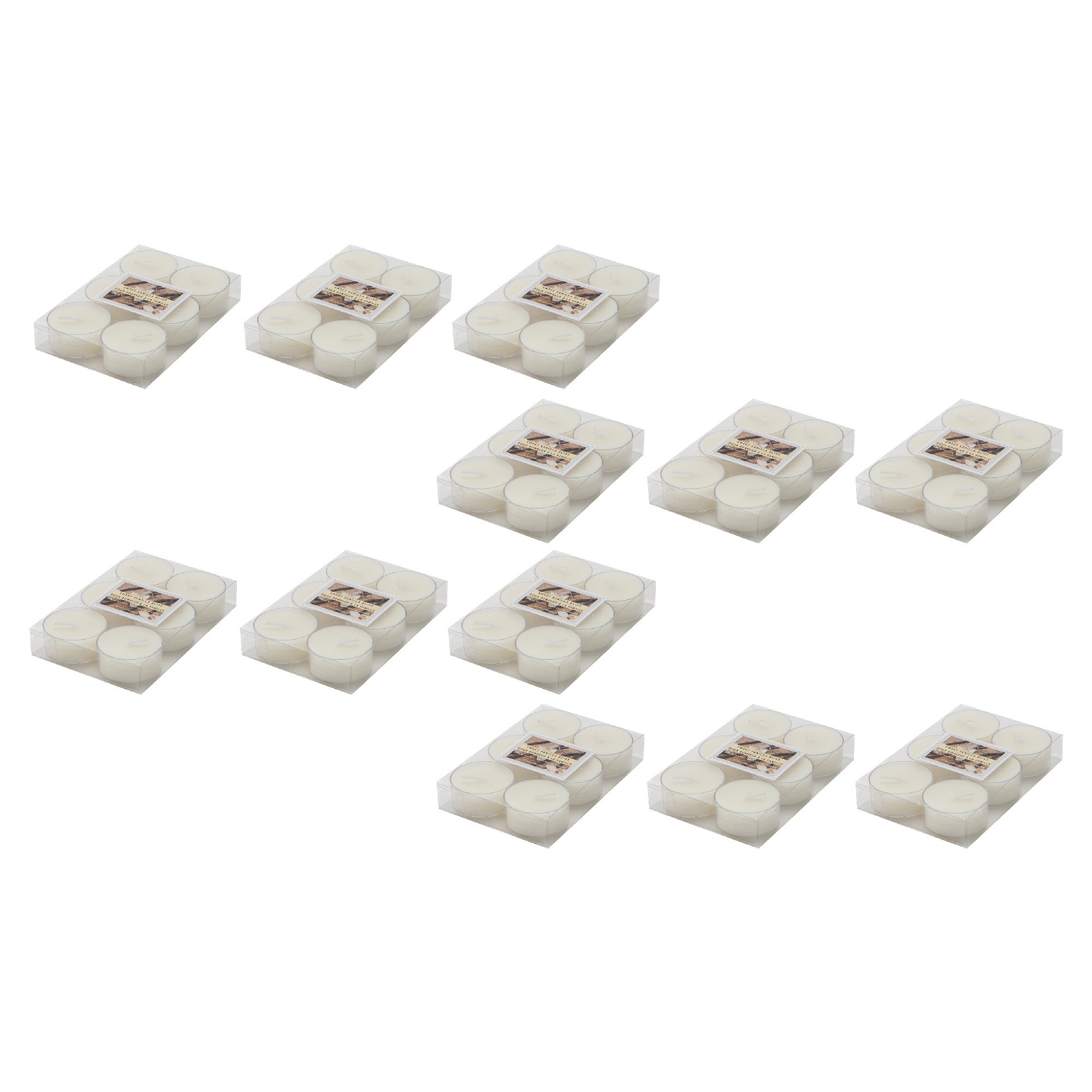 Sweet Vanilla Bliss Scented Tealights, Set of 12, Home Fragrance, Aromatherapy