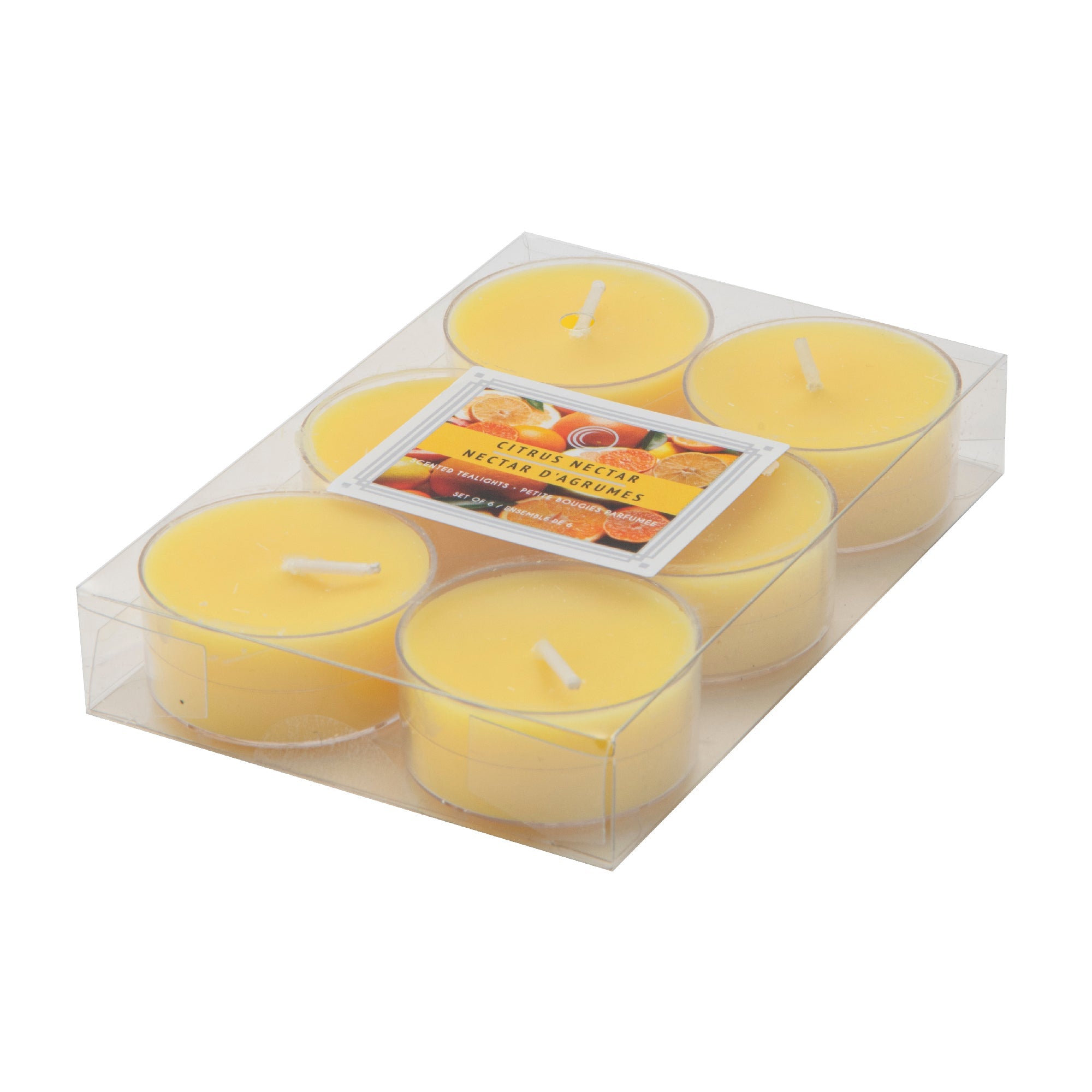Citrus Nectar Scented Tealights, Set of 12, Home Fragrance, Aromatherapy