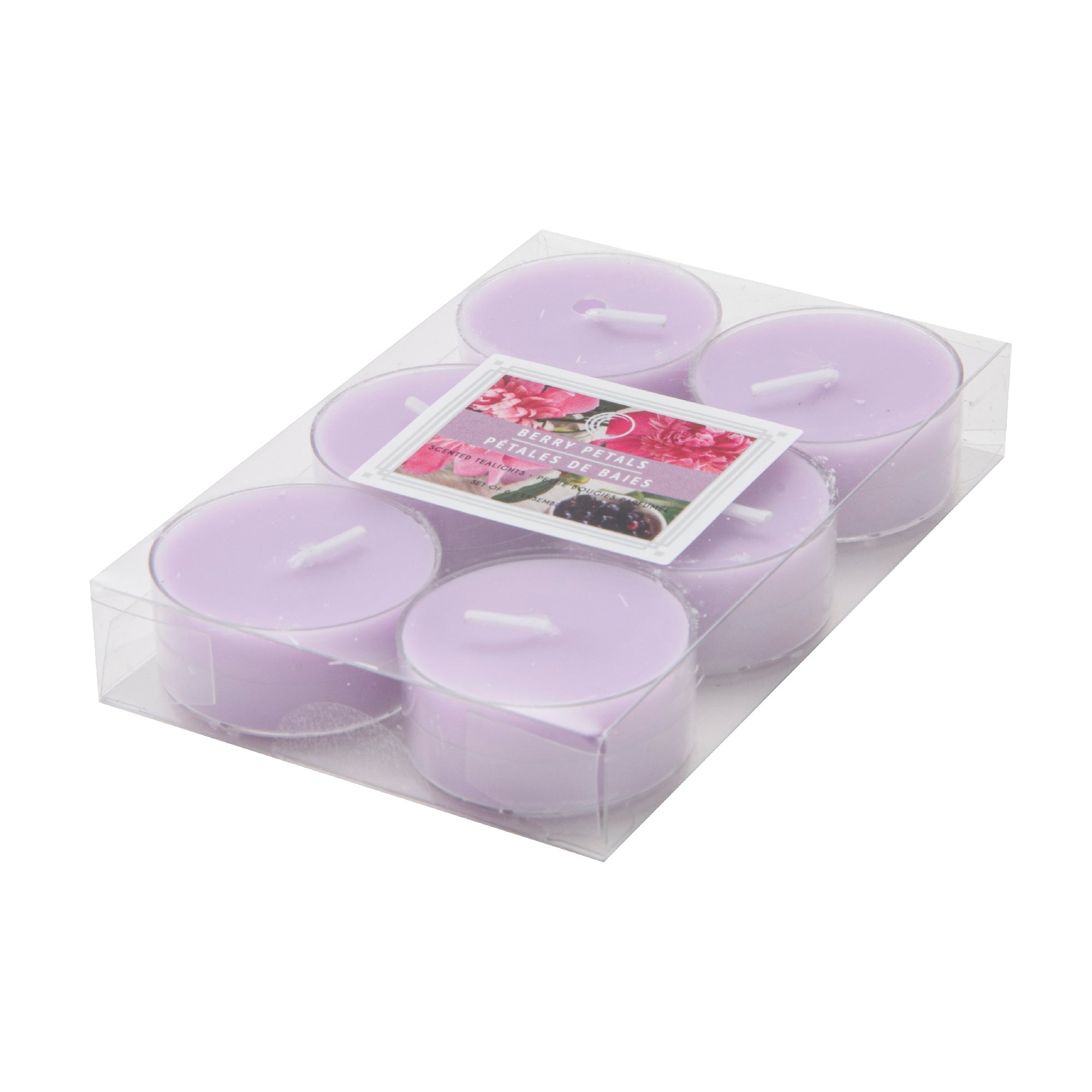 Berry Petals Scented Tealights, Set of 12, Home Fragrance, Aromatherapy