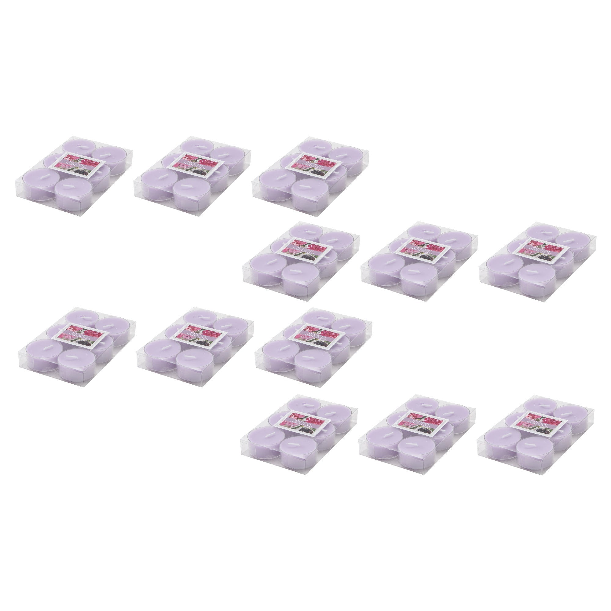 Berry Petals Scented Tealights, Set of 12, Home Fragrance, Aromatherapy
