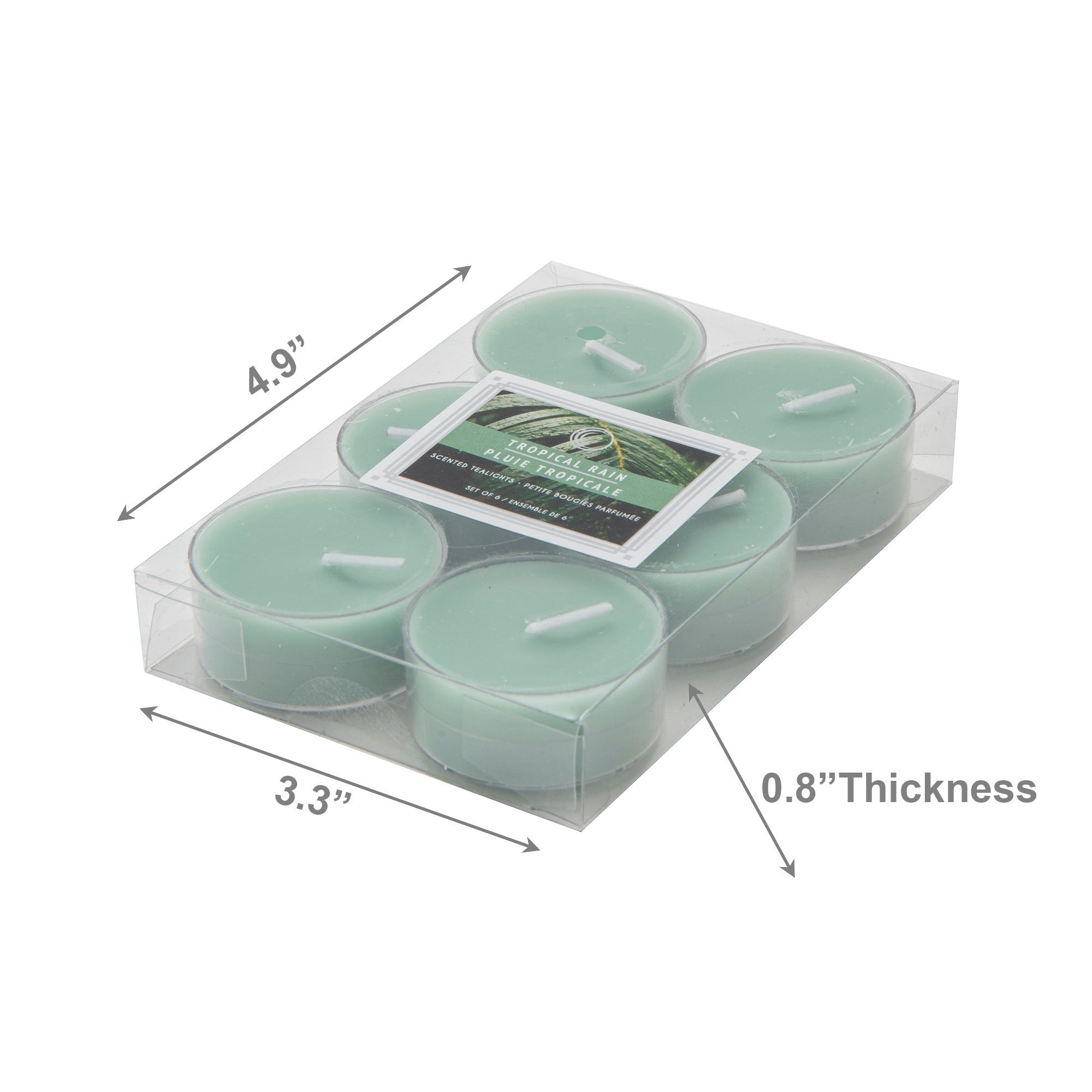 Tropical Rain Scented Tealights, Set of 12, Home Fragrance, Aromatherapy