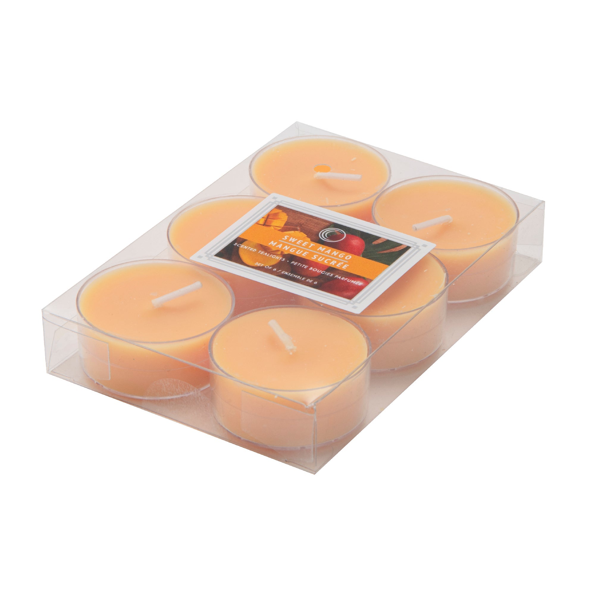 Sweet Mango Scented Tealights, Set of 12, Home Fragrance, Aromatherapy