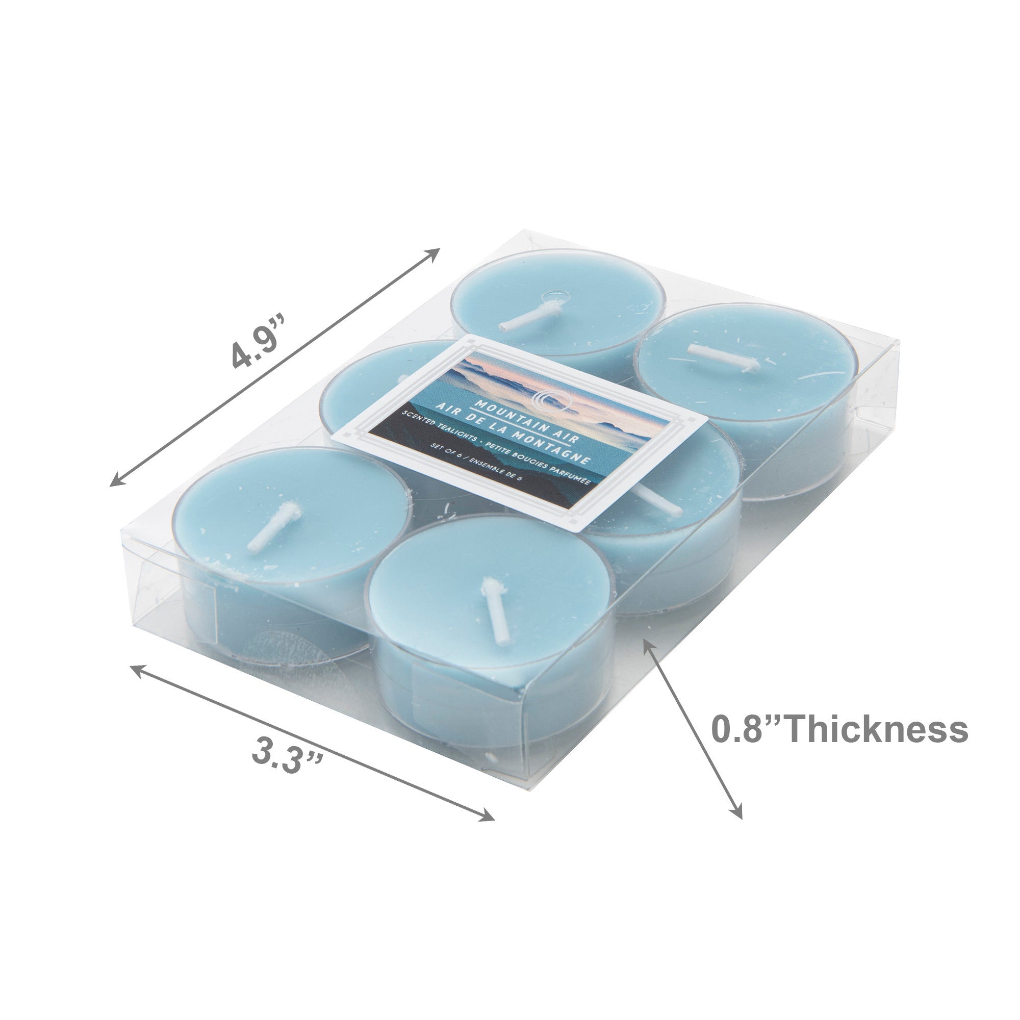 Mountain Air Scented Tealights, Set of 12, Home Fragrance, Aromatherapy