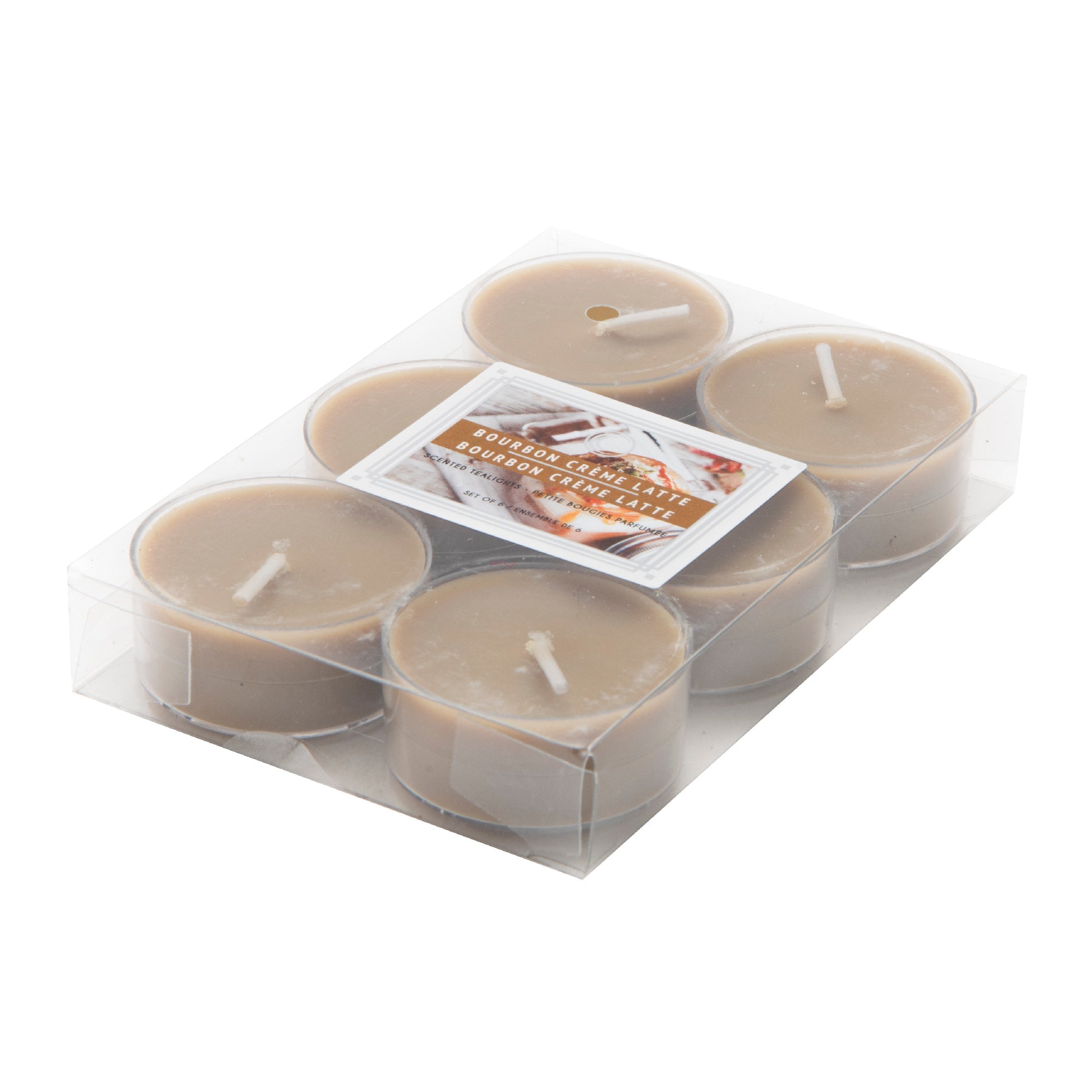 Bourbon Crème Latte Scented Tealights, Set of 12, Home Fragrance, Aromatherapy
