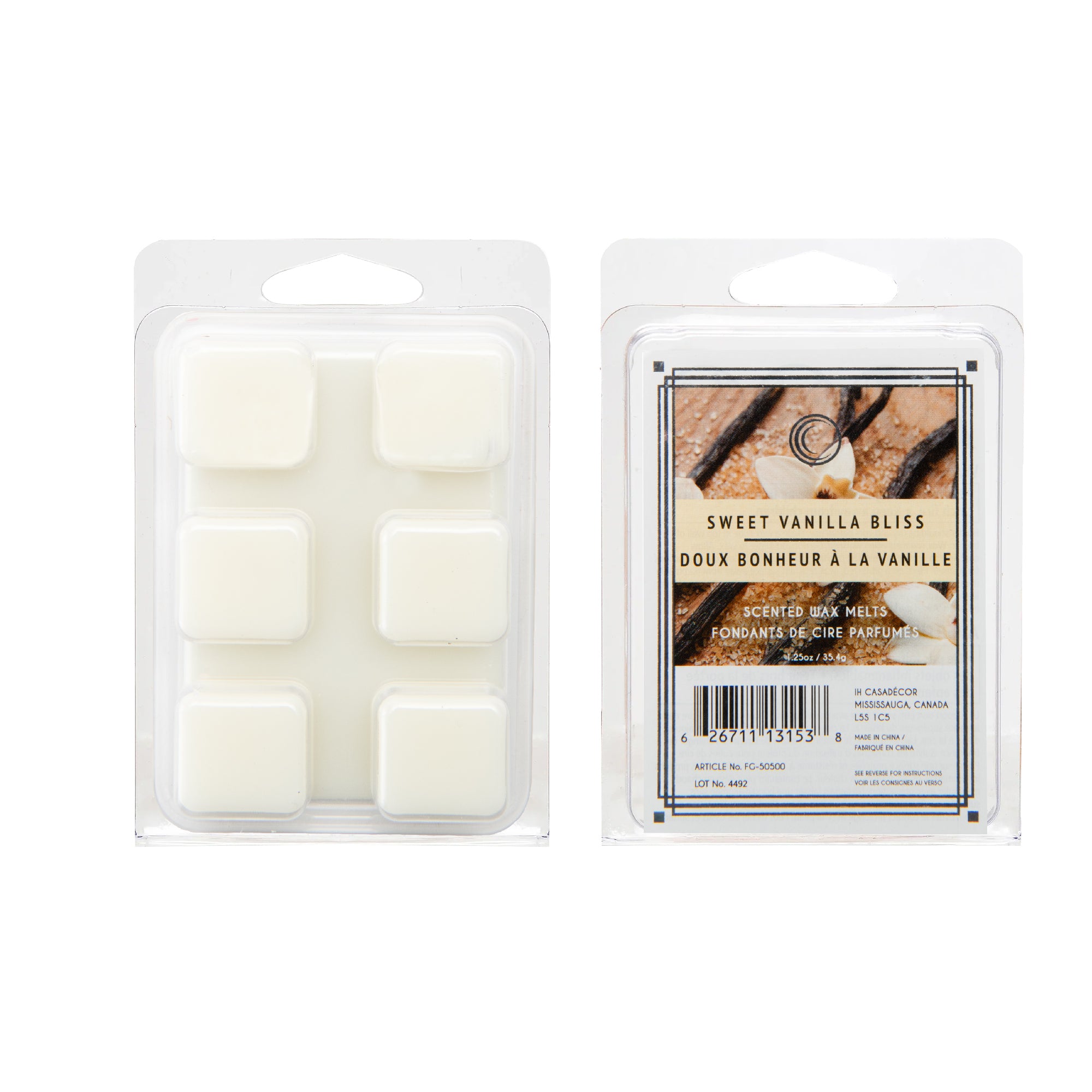 Sweet Vanilla Bliss Scented Wax Melts, Set of 12, Home Fragrance, Aromatherapy