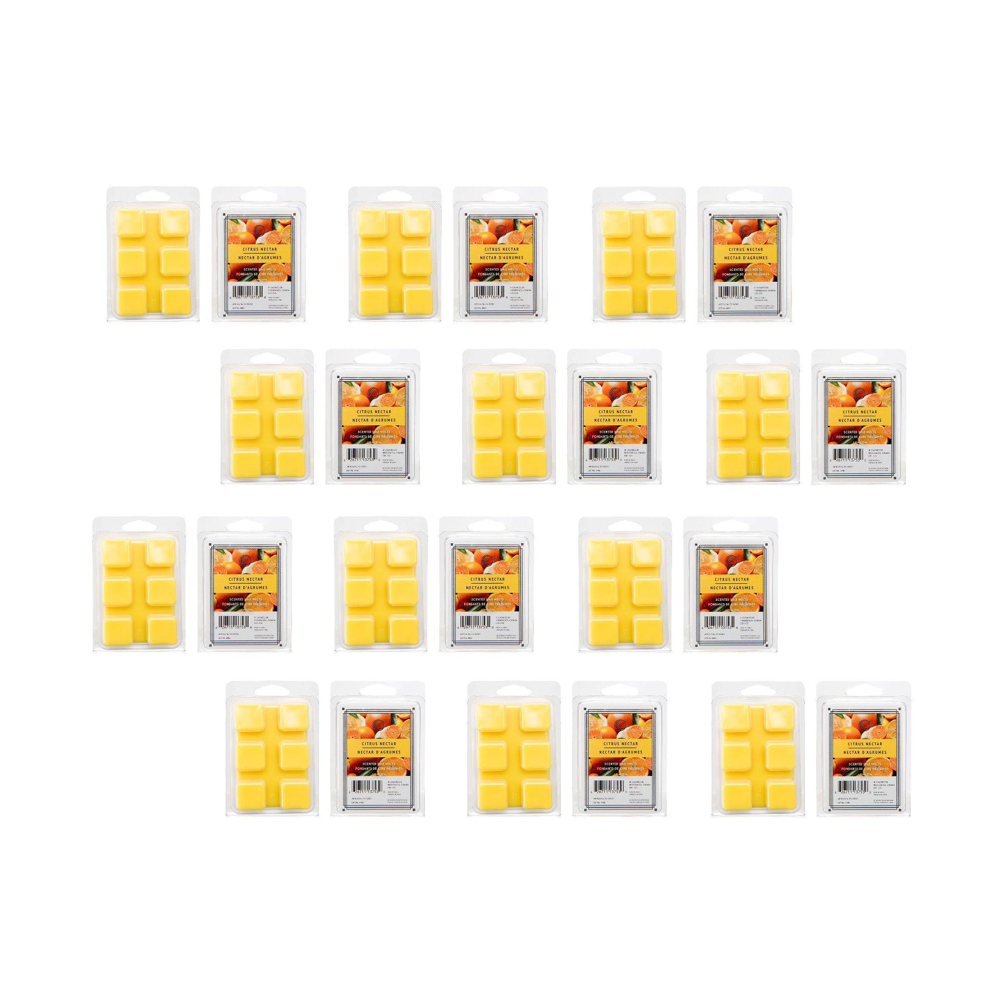 Citrus Nectar Scented Wax Melts, Set of 12, Home Fragrance, Aromatherapy