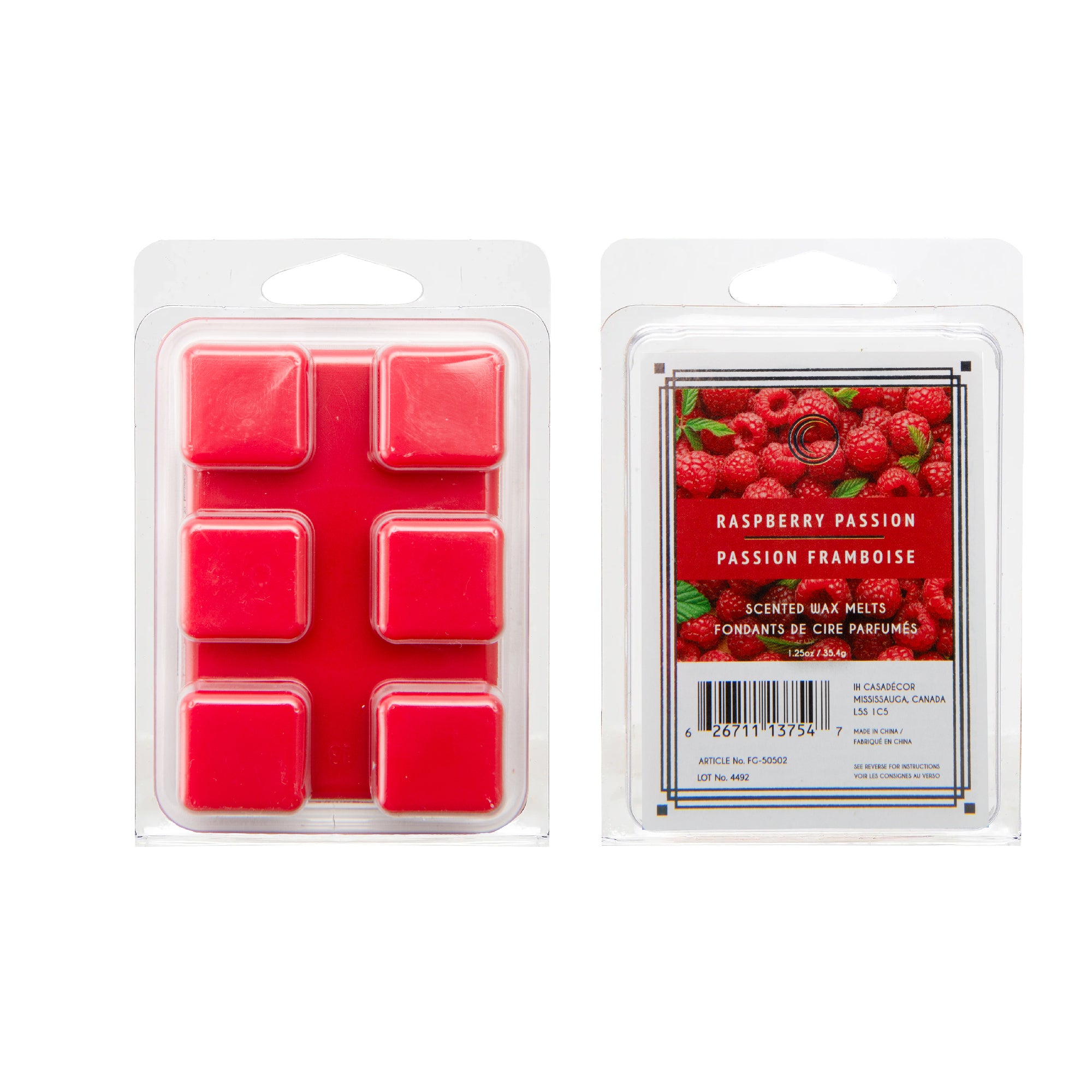 Raspberry Passion Scented Wax Melts, Set of 12, Home Fragrance, Aromatherapy