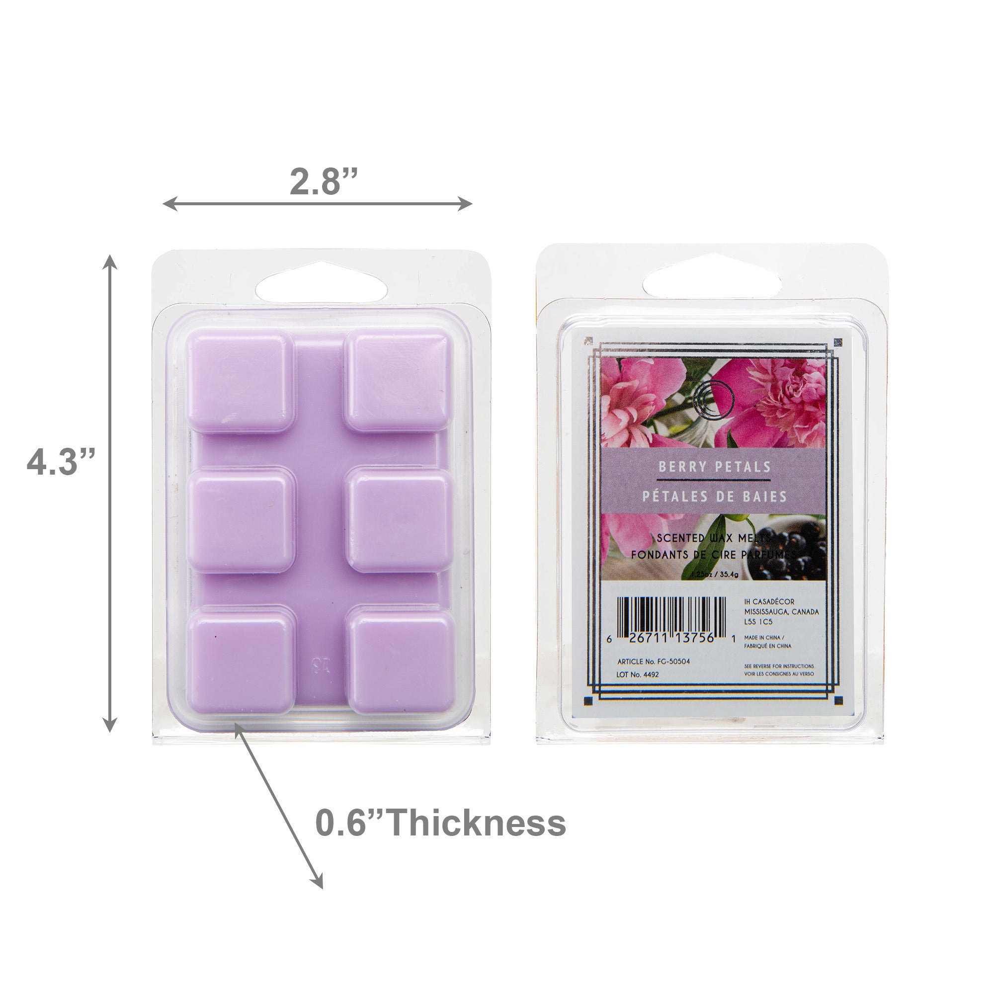 Berry Petals Scented Wax Melts, Set of 12, Home Fragrance, Aromatherapy