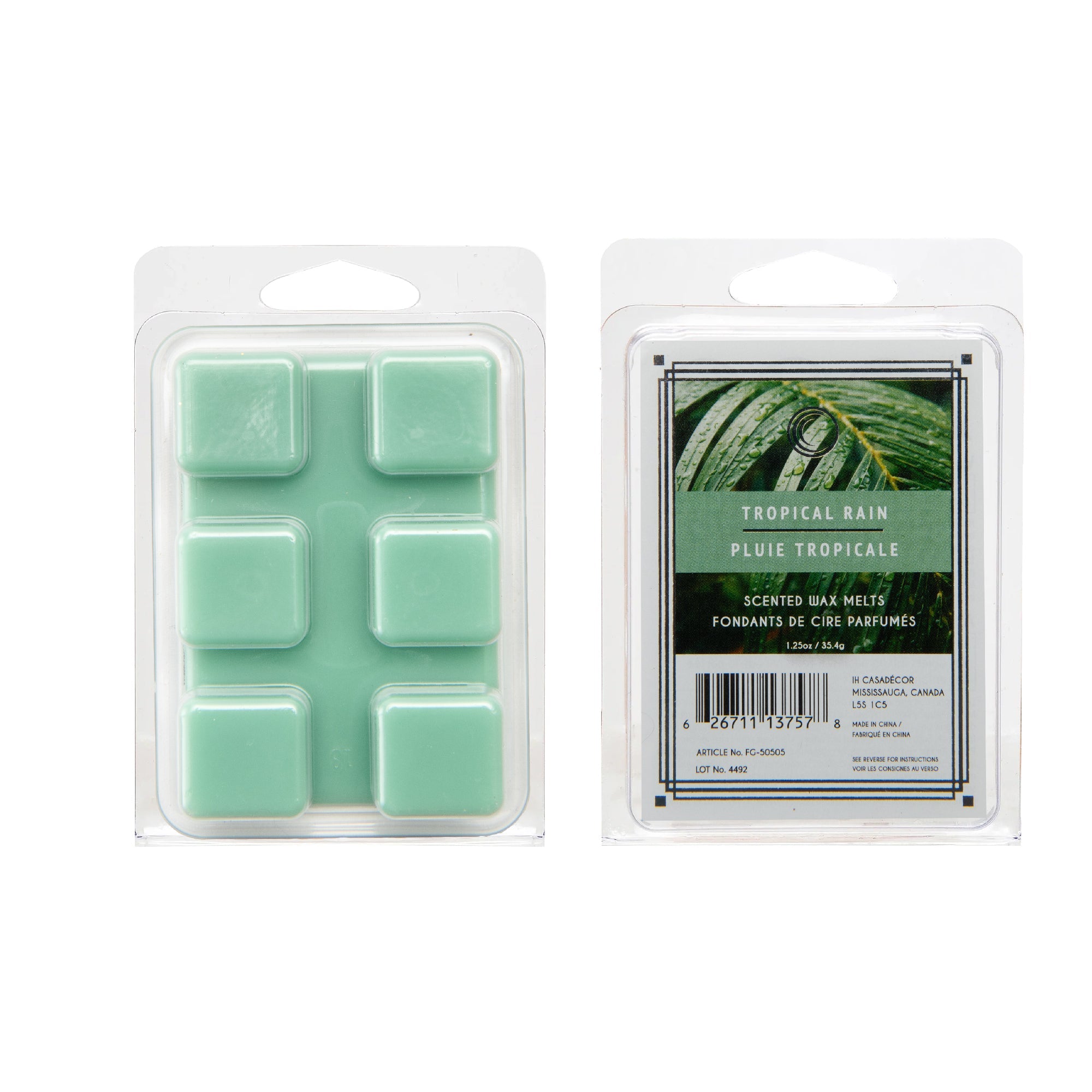 Tropical Rain Scented Wax Melts, Set of 12, Home Fragrance, Aromatherapy