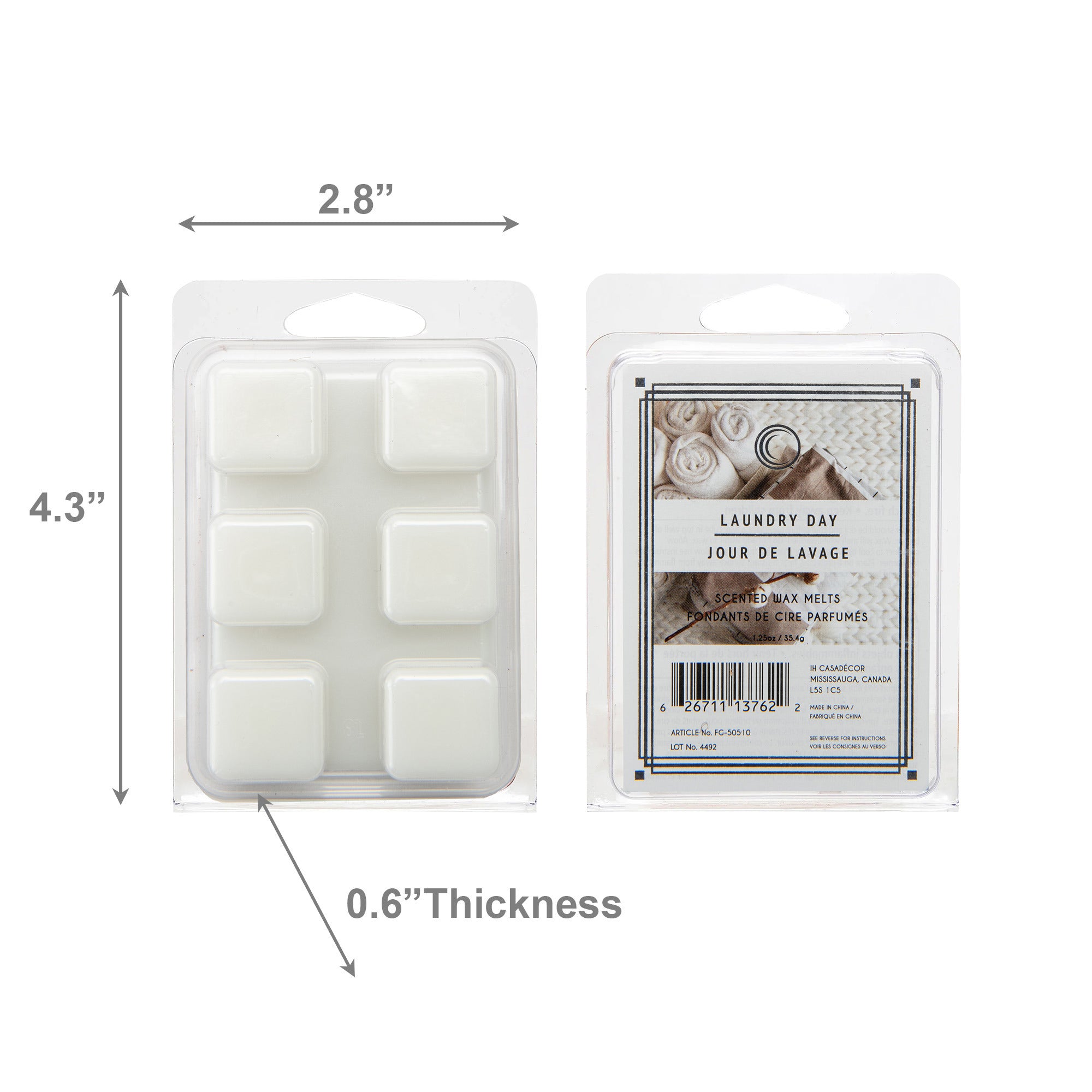 Laundry Day Scented Wax Melts, Set of 12, Home Fragrance, Aromatherapy