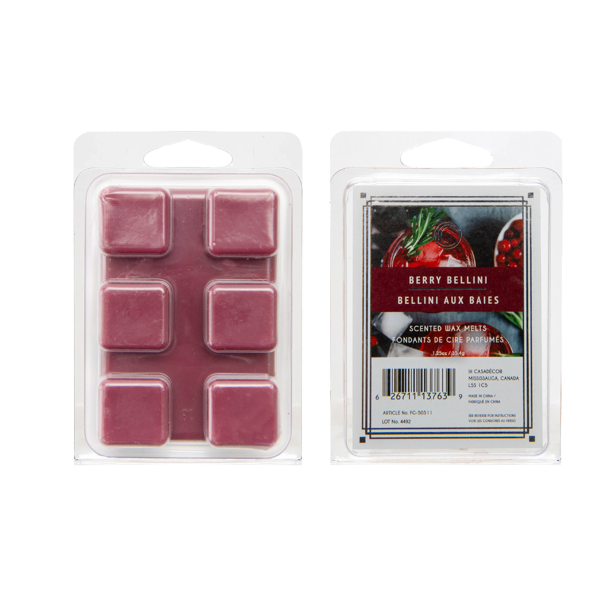 Berry Bellini Scented Wax Melts, Set of 12, Home Fragrance, Aromatherapy