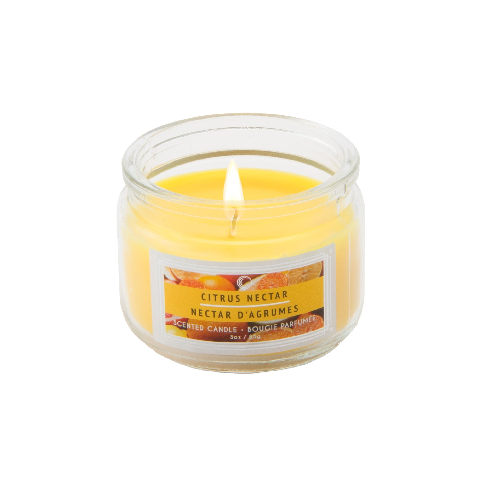 3 Ozs Scented Glass Jar Citrus Nectar - Set of 4