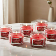 3 Ounce Scented Glass Jar Candle with Vibrant Raspberry Passion Fragrance - Set of 4