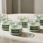 3 Ounce Scented Glass Jar Candle with Refreshing Tropical Rain Fragrance - Set of 4