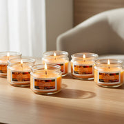 3 Ounce Scented Glass Jar Candle Featuring Sweet Mango Essence - Set of 4
