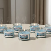 3 Ounce Scented Glass Jar Candle with Crisp Mountain Air Scent - Set of 4