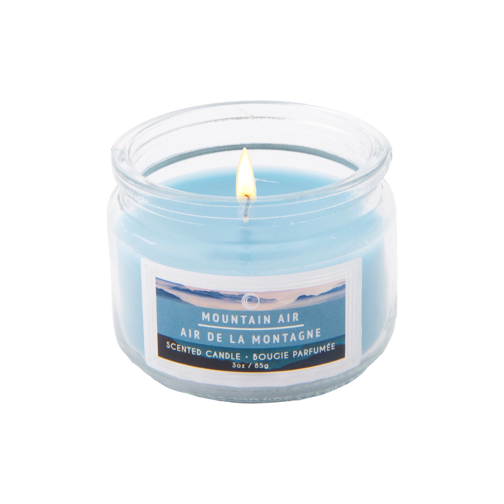 3 Oz Scented Glass Jar Candle with Crisp Mountain Air Scent - Set of 4