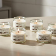 3 Ounce Scented Glass Jar Candle with Fresh and Clean Laundry Day Scent - Set of 4