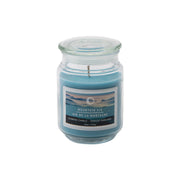 18 Oz Scented Jar Candle with Glass Lid and Crisp Mountain Air Fragrance - Set of 2