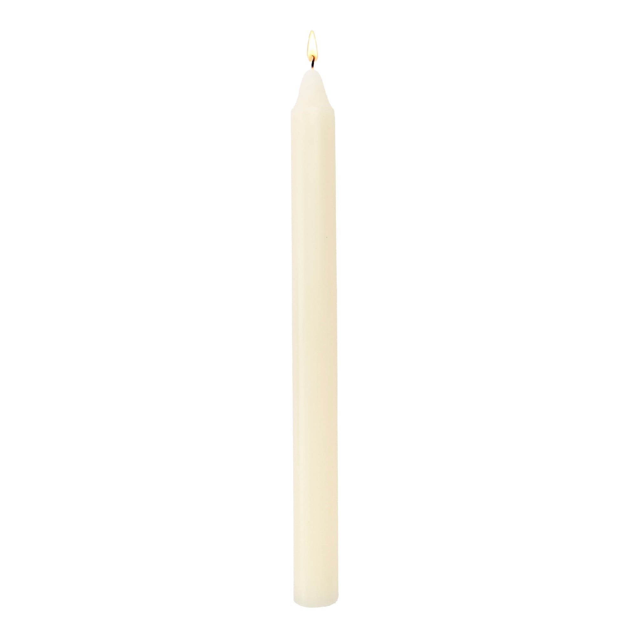 10 Inch Unscented Ivory Column Candle - Pack of 12 for Versatile Use - Set of 12