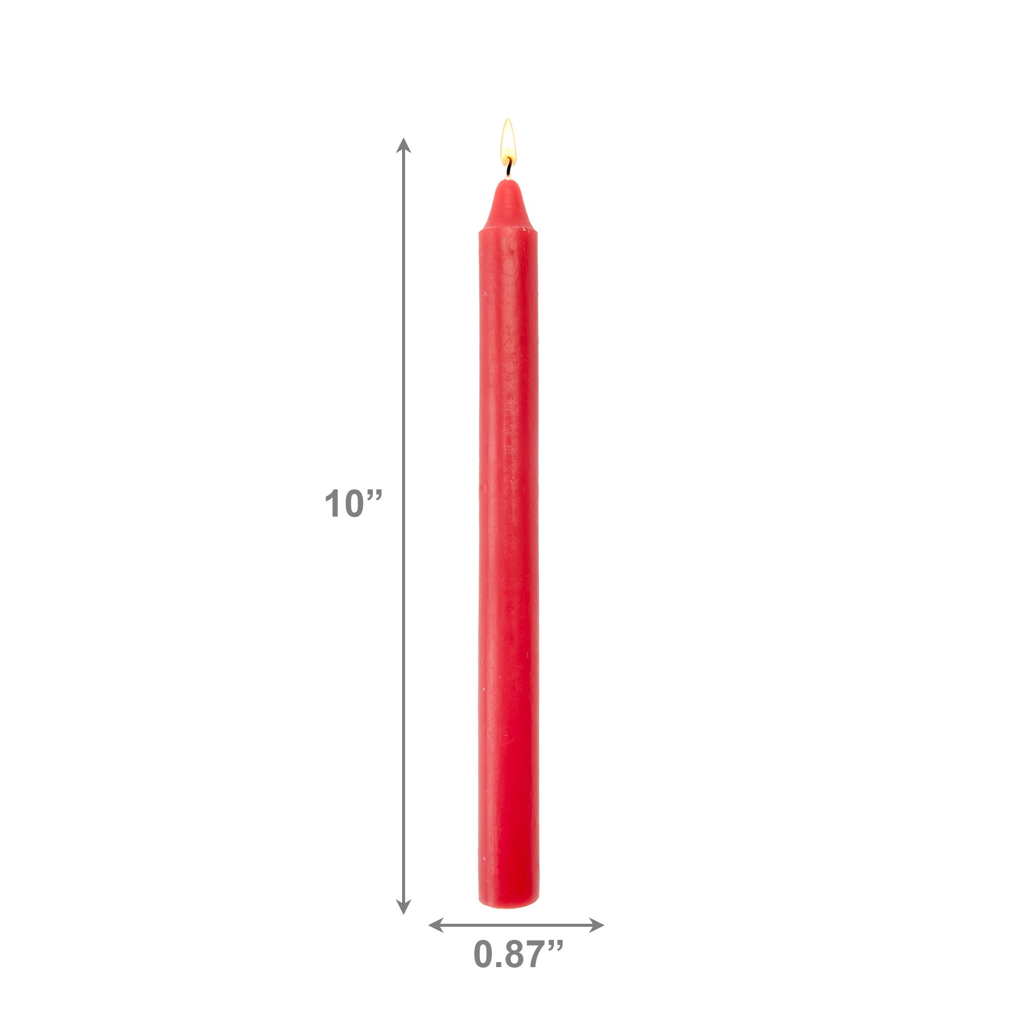 10 Inch Unscented Red Column Candle - Pack of 12 for Classic Ambiance - Set of 12