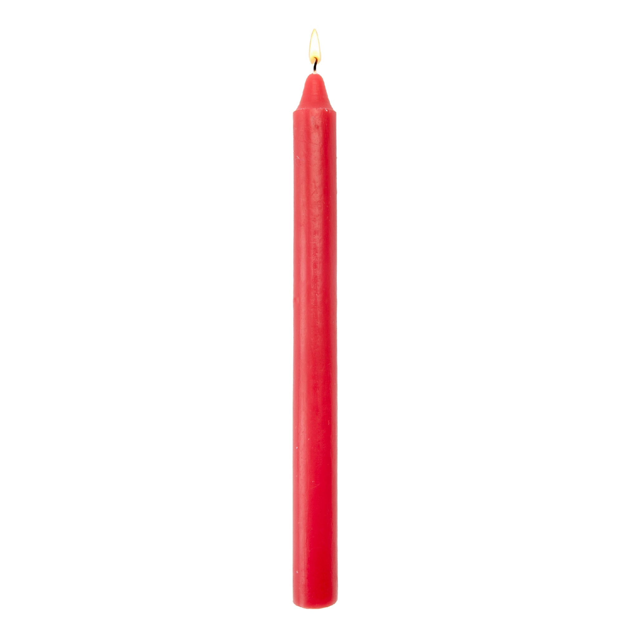 10 Inch Unscented Red Column Candle - Pack of 12 for Classic Ambiance - Set of 12
