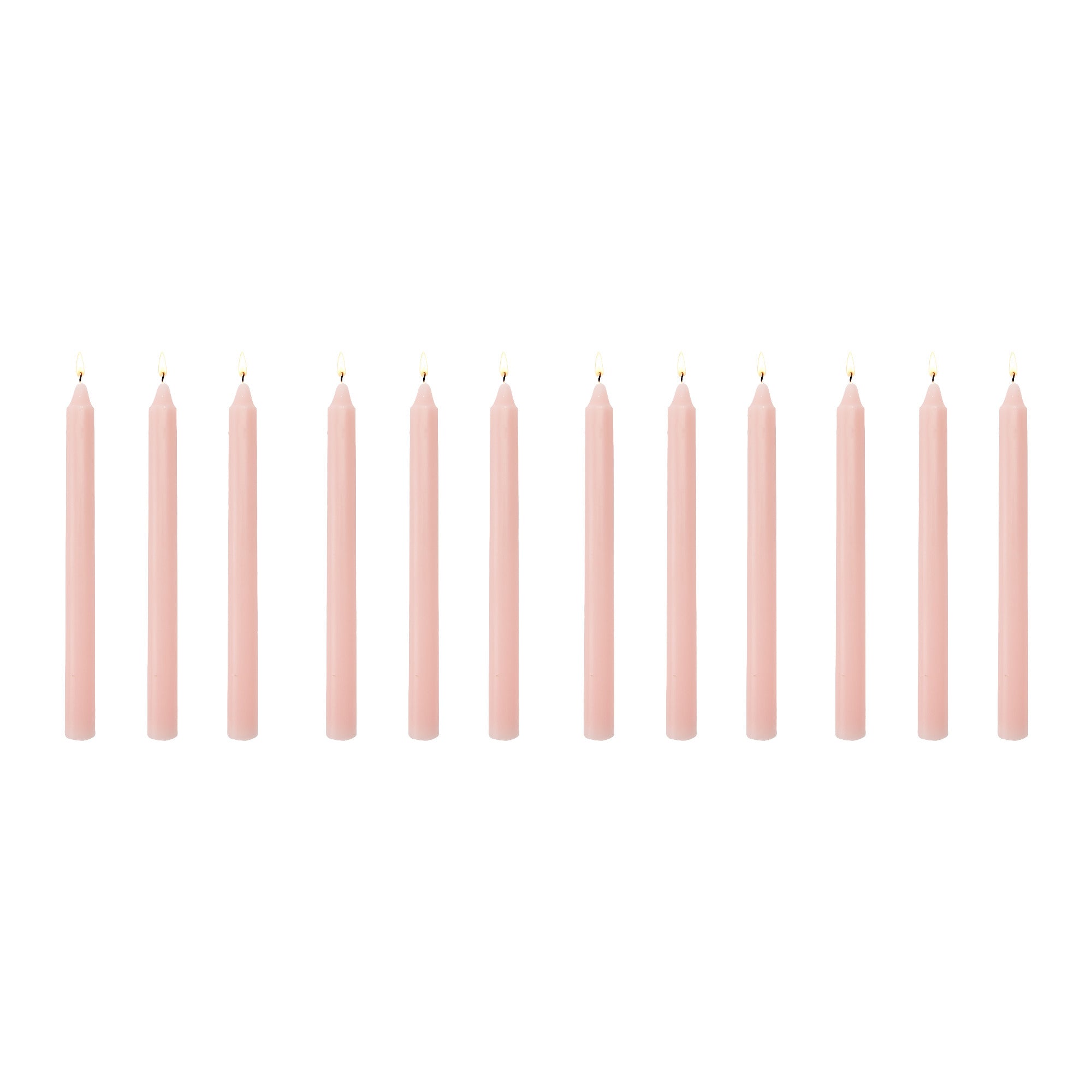10 Inch Unscented Peach Column Candle - Pack of 12 for Soft Glow - Set of 12
