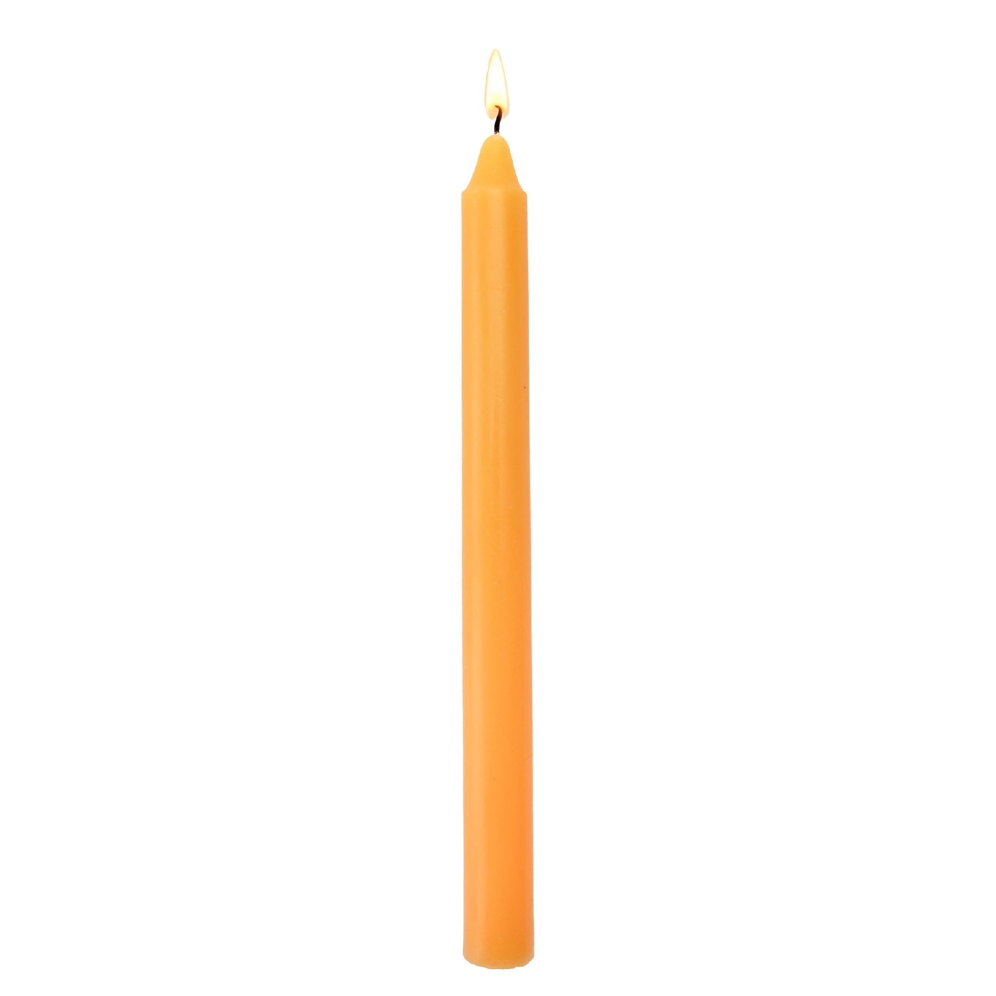 10 Inch Unscented Orange Column Candle - Pack of 12 for Warmth - Set of 12
