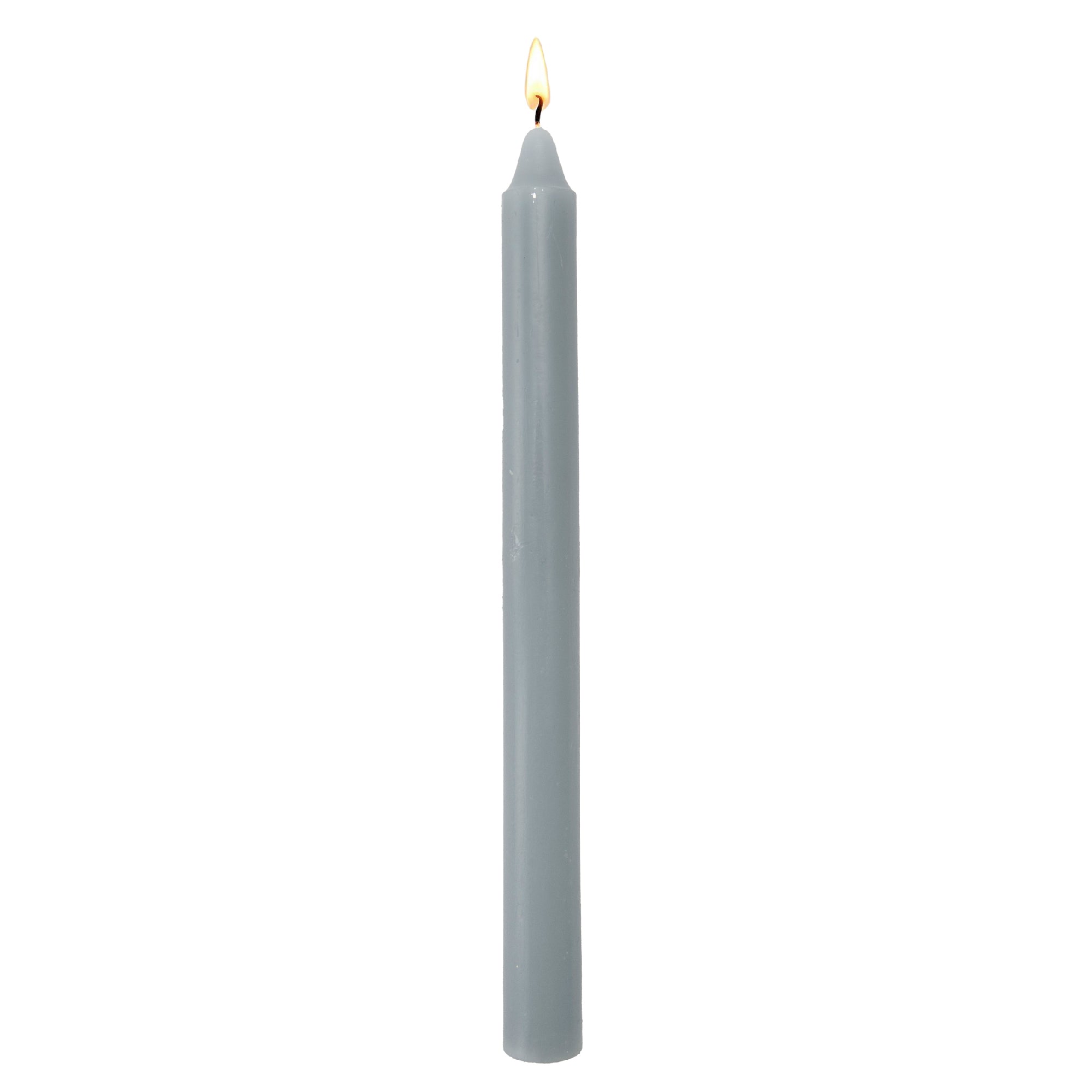 10 Inch Unscented Gray Column Candle - Pack of 12 for Neutral Style - Set of 12