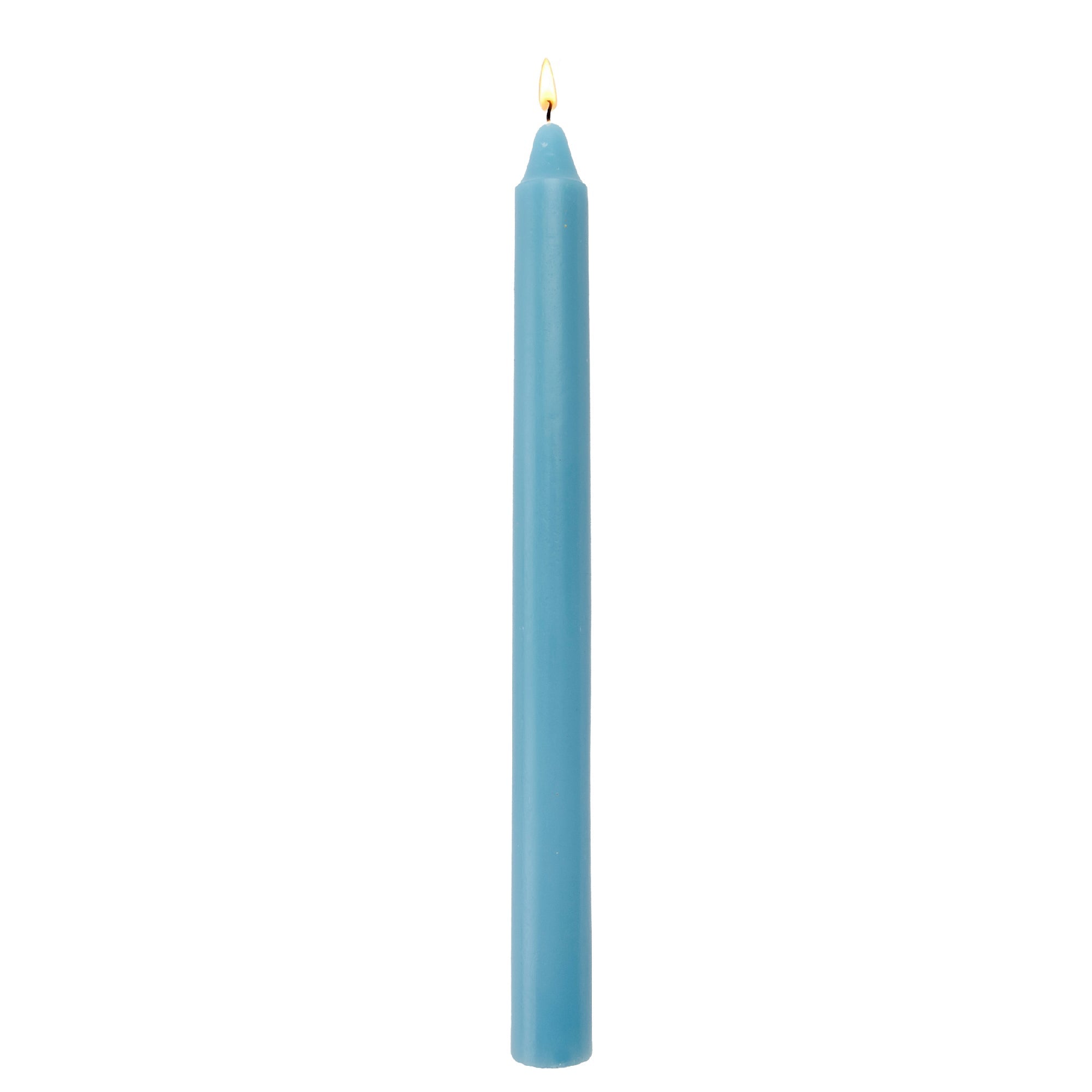 10 Inch Unscented Teal Blue Column Candle - Pack of 12 for Cool Accent - Set of 12
