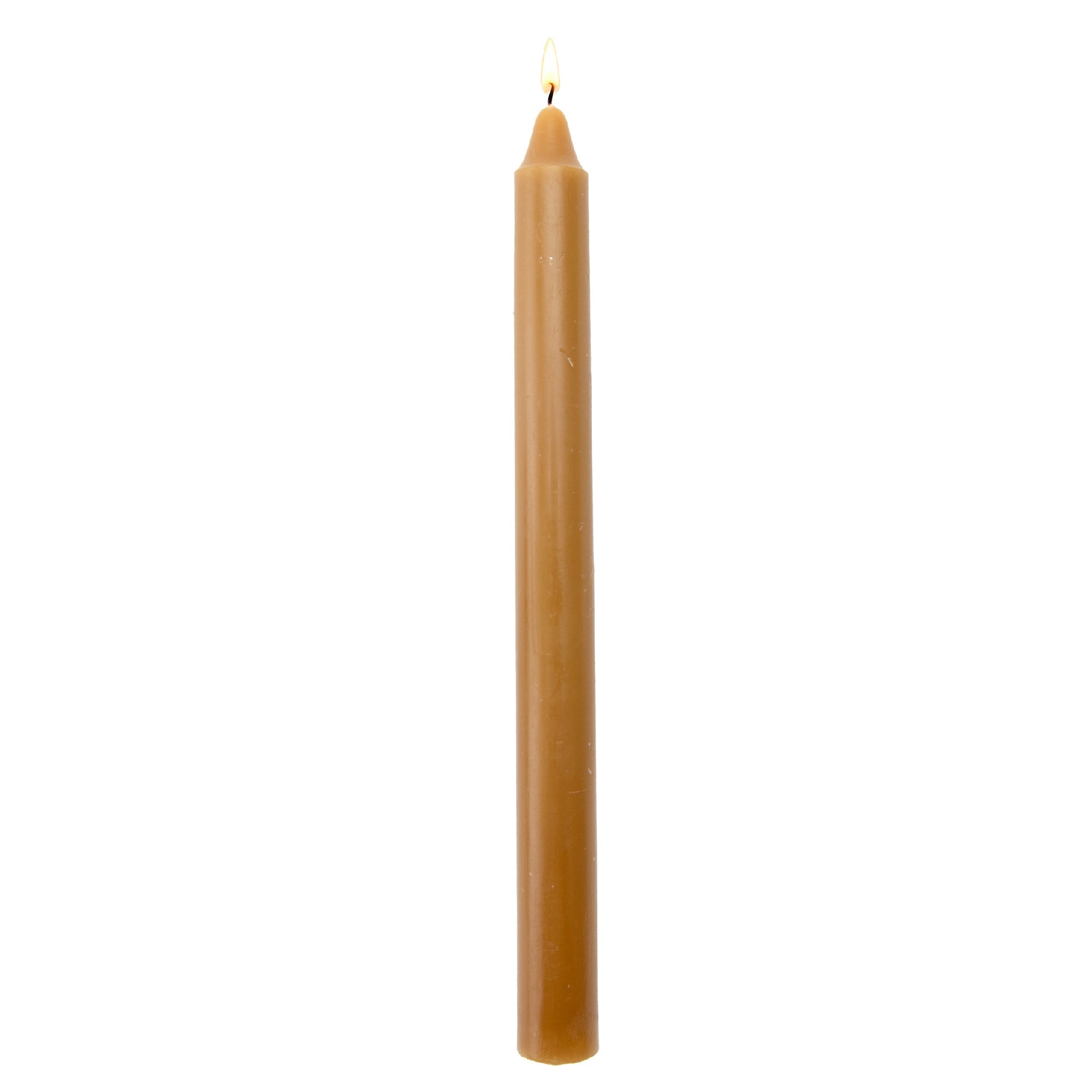 10 Inch Unscented Taupe Column Candle - Pack of 12 for Subtle Elegance - Set of 12