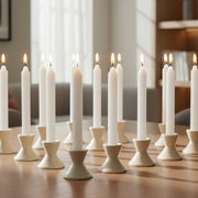 10 Inch Unscented White Column Candle - Pack of 12 for Classic Decor - Set of 12