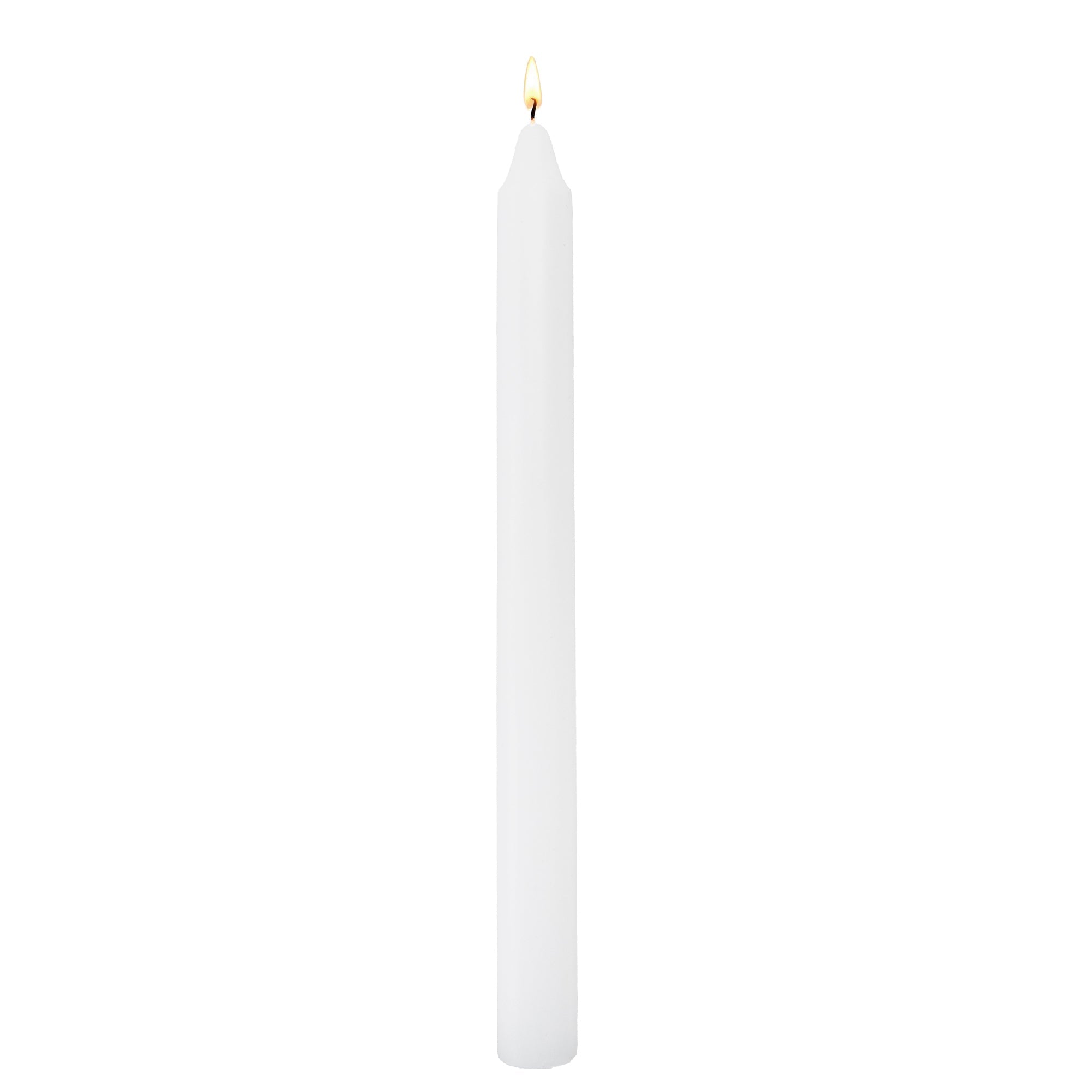 10 Inch Unscented White Column Candle - Pack of 12 for Classic Decor - Set of 12