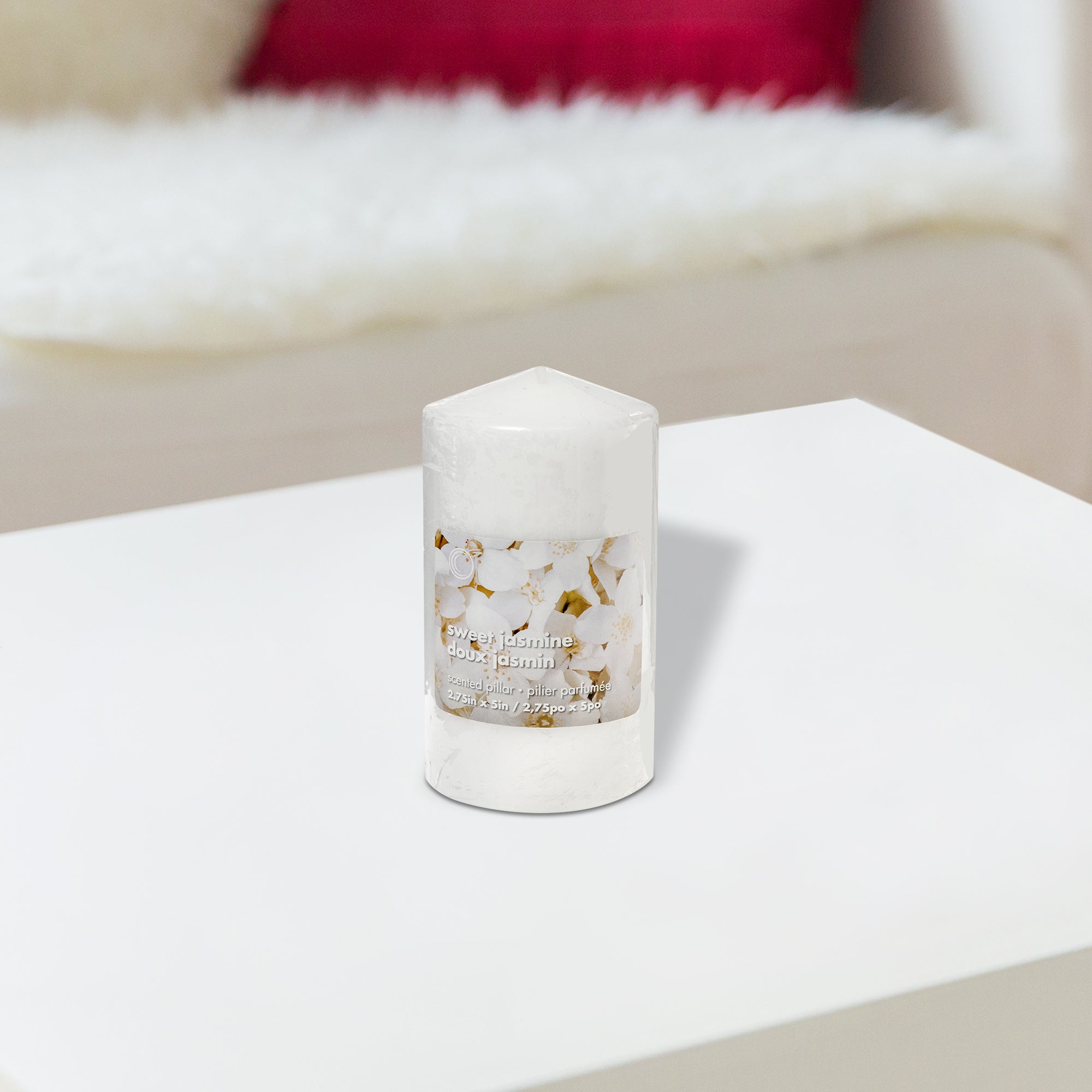 Scented Pillar Candle Sweet Jasmine 2.75x5 Inch Set Of 6, Decorative Candle, Home Accent