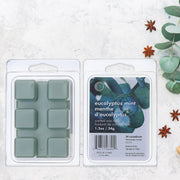 6-Pack Scented Wax Melts Eucalyptus Mint – Home Fragrance, Wax Melt Cubes