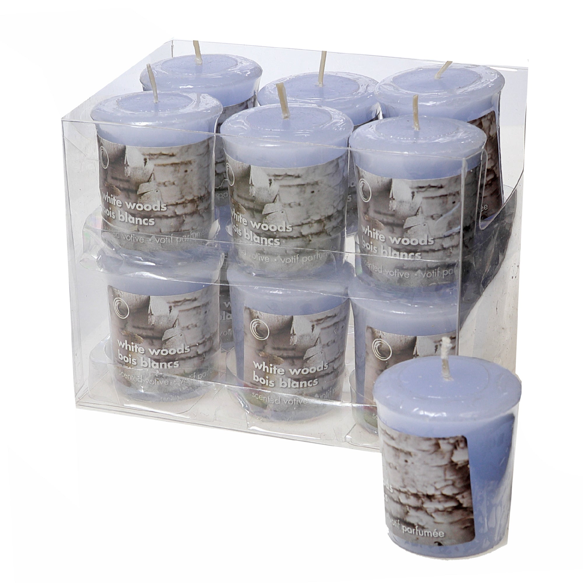 Mushroom Votive Candle White Woods Set Of 12, Decorative Candle, Rustic Home Accent