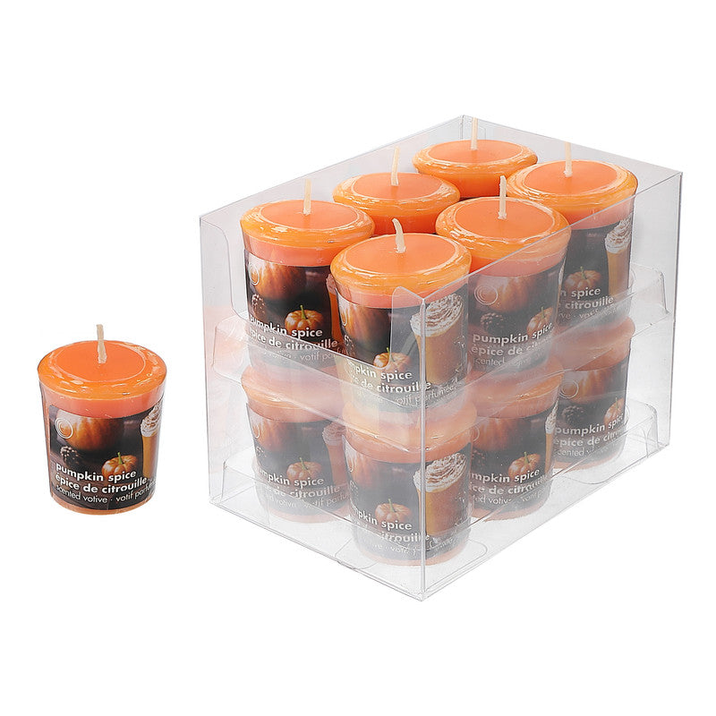 Mushroom Votive Candles – Pumpkin Spice, Set of 12