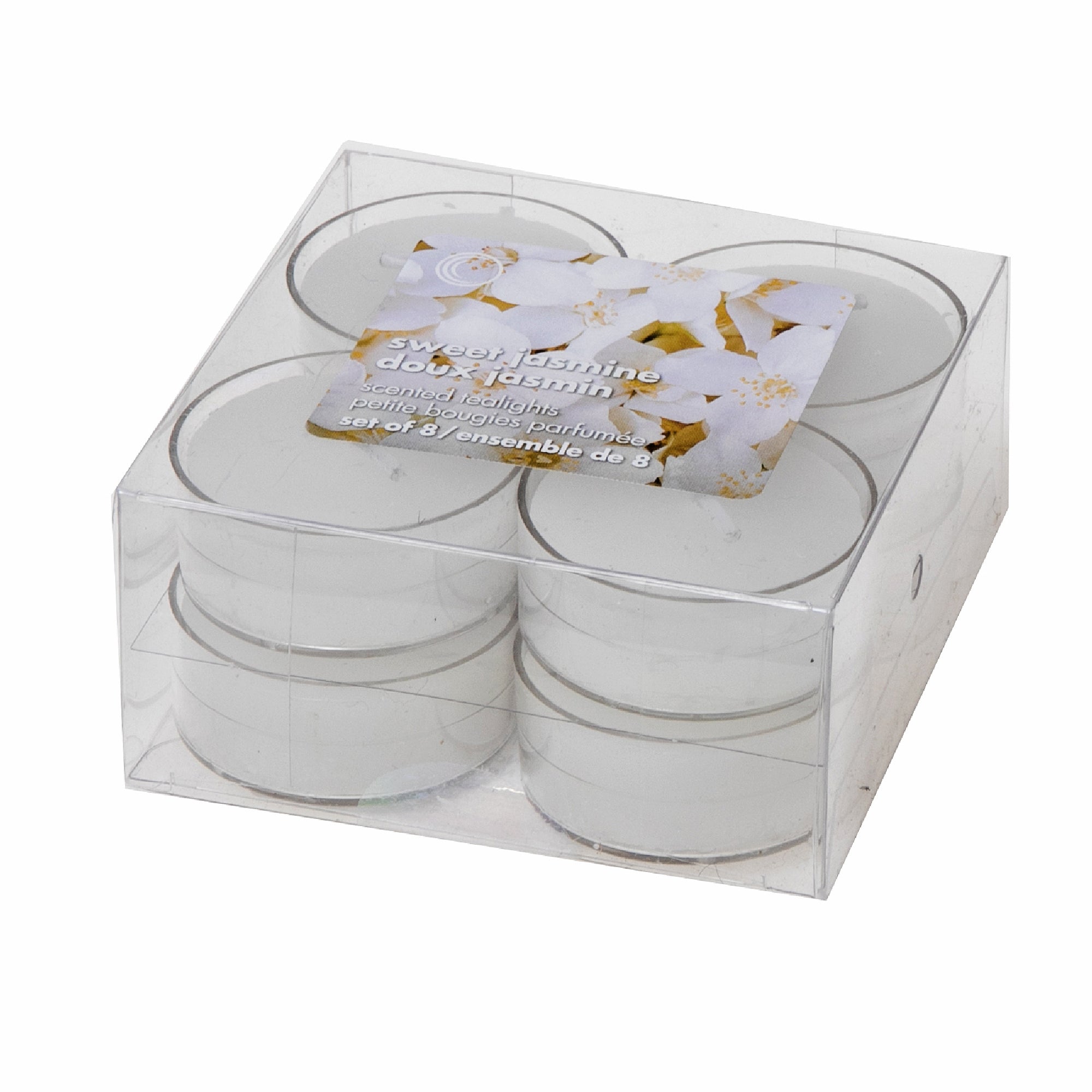 Scented Tealights Sweet Jasmine 8 Pack Set Of 4, Candle Set, Home Fragrance