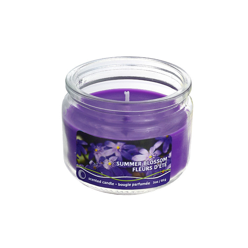 3oz Summer Blossom Scented Glass Jar Candle Set of 6