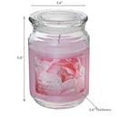 18 Oz Scented Jar With Glass Lid Rose Peony - Set of 2