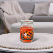 18oz Scented Glass Jar Candle with Lid – Pumpkin Cider Donut Scent, Set of 2