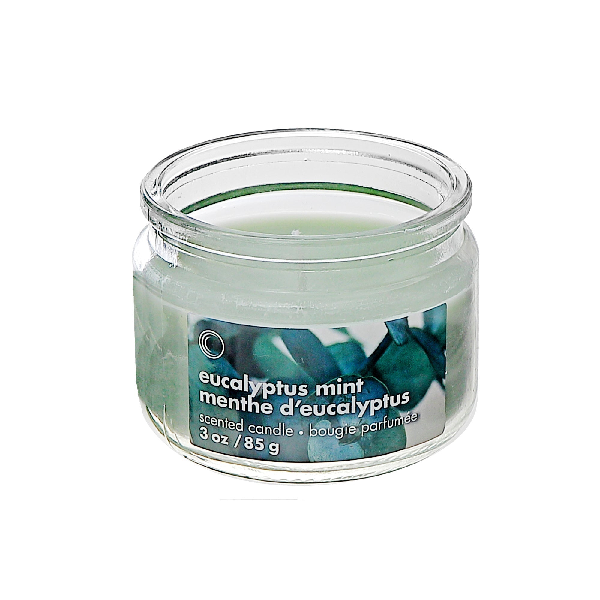 3 Oz Scented Glass Jar With Lid Eucalyptus Mint Set Of 4, Home Fragrance Candle, Aromatherapy