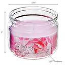 3 Oz Scented Glass Jar With Lid Rose Peony - Set of 4