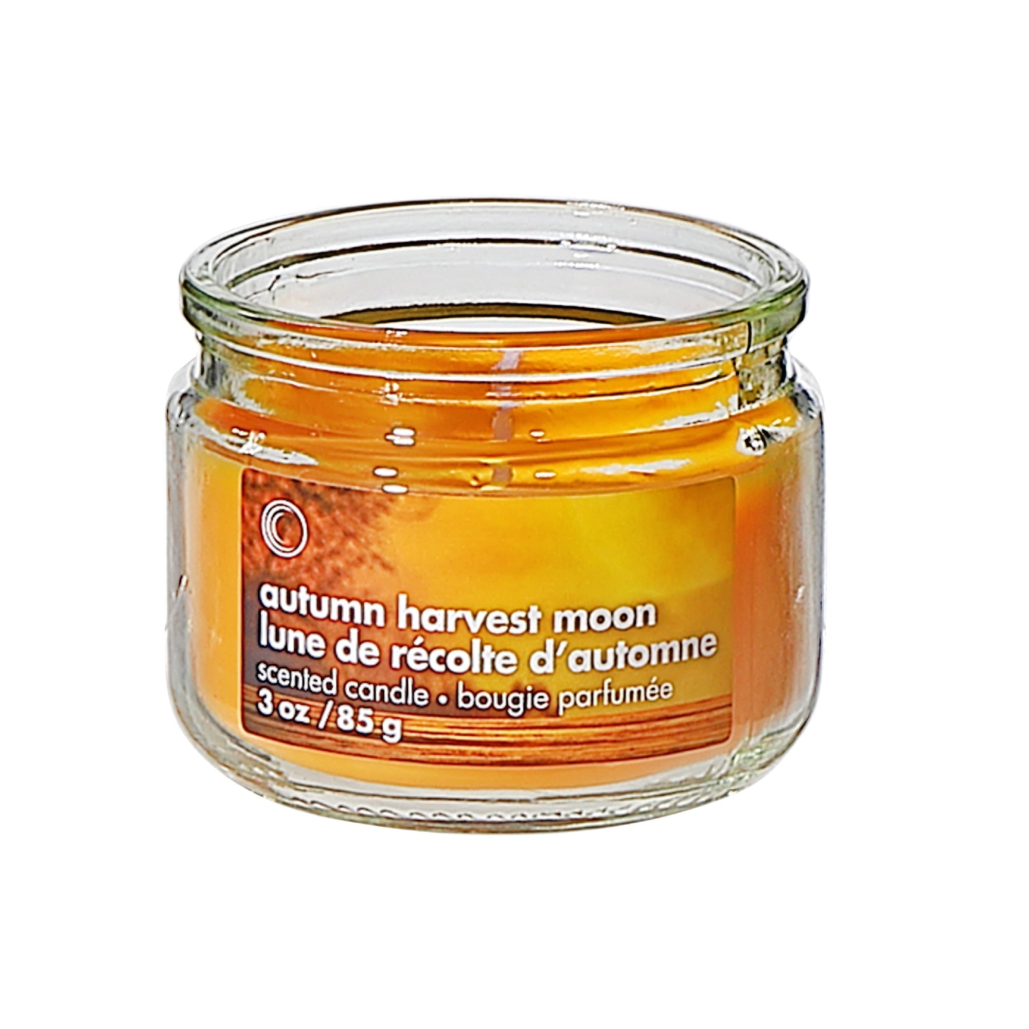 3oz Scented Glass Jar Candle with Lid – Autumn Harvest Moon Scent, Set of 4