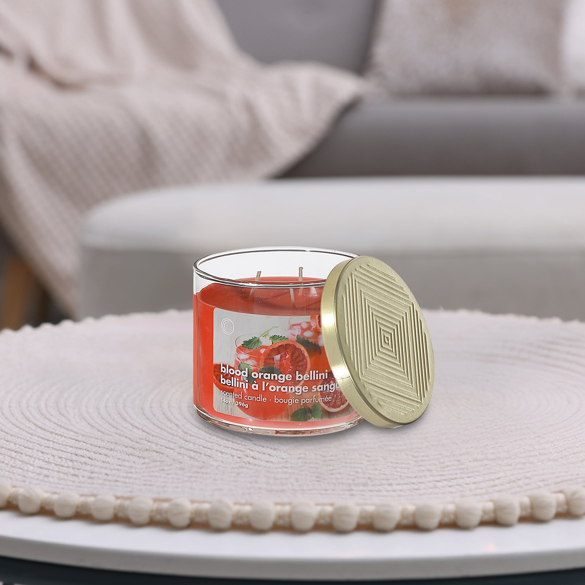 14 Oz 3 Wick Jar Candle With Lid, 14 Oz 3 Wick Jar Candle With Lid, Strong Scent Home Fragrance