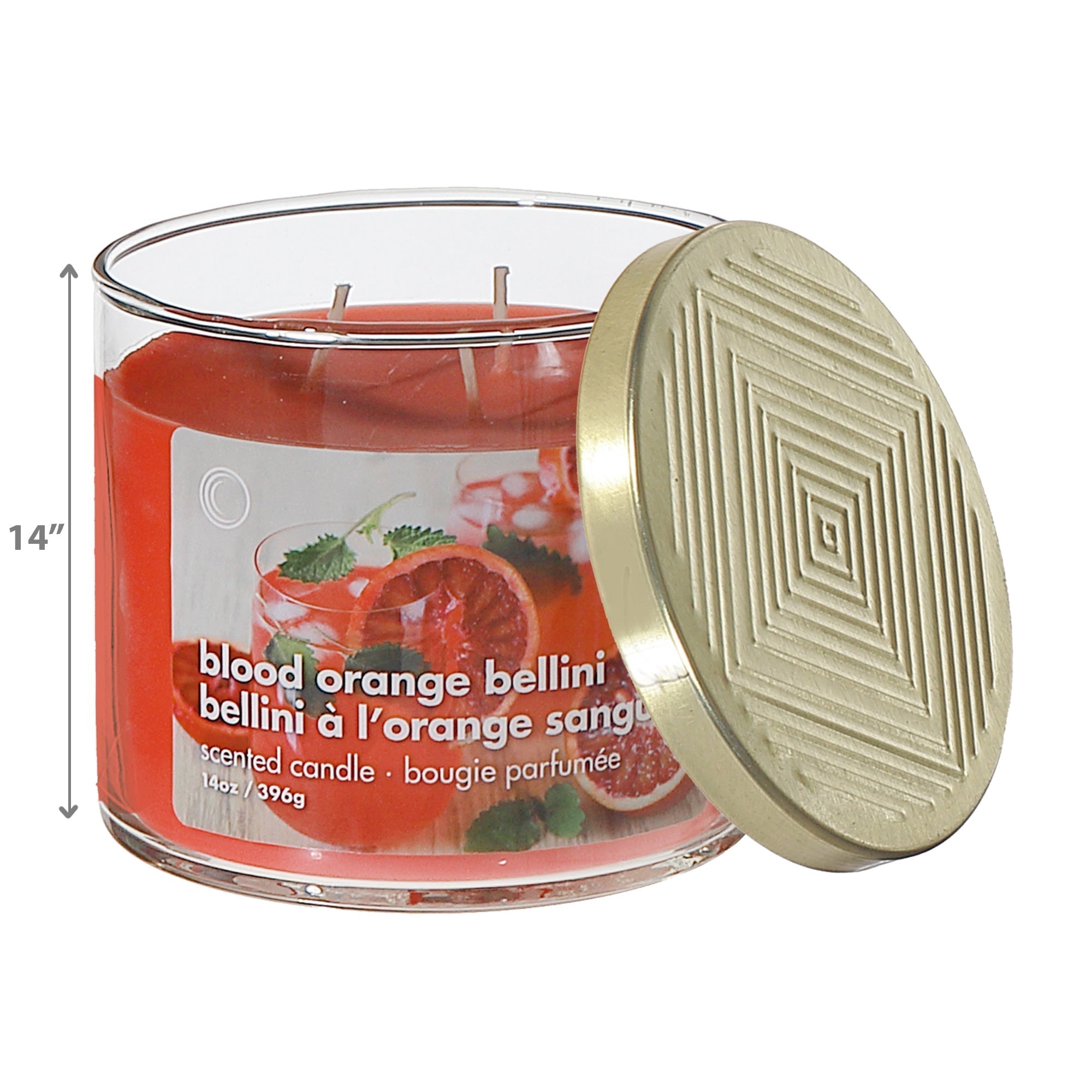 14 Oz 3 Wick Jar Candle With Lid, 14 Oz 3 Wick Jar Candle With Lid, Strong Scent Home Fragrance