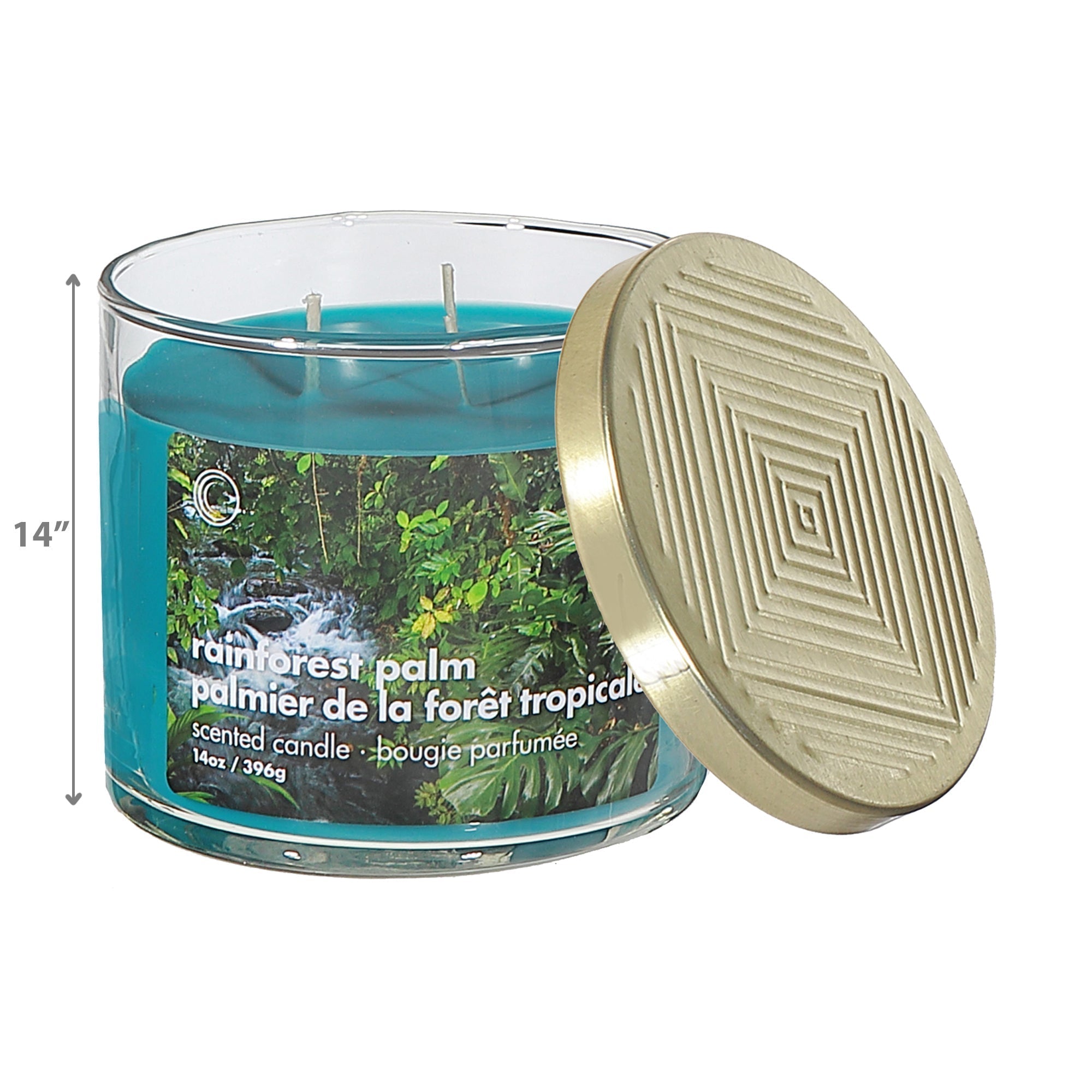 14 Oz 3 Wick Jar Candle With Lid, 14 Oz 3 Wick Jar Candle With Lid, Strong Scent Home Fragrance