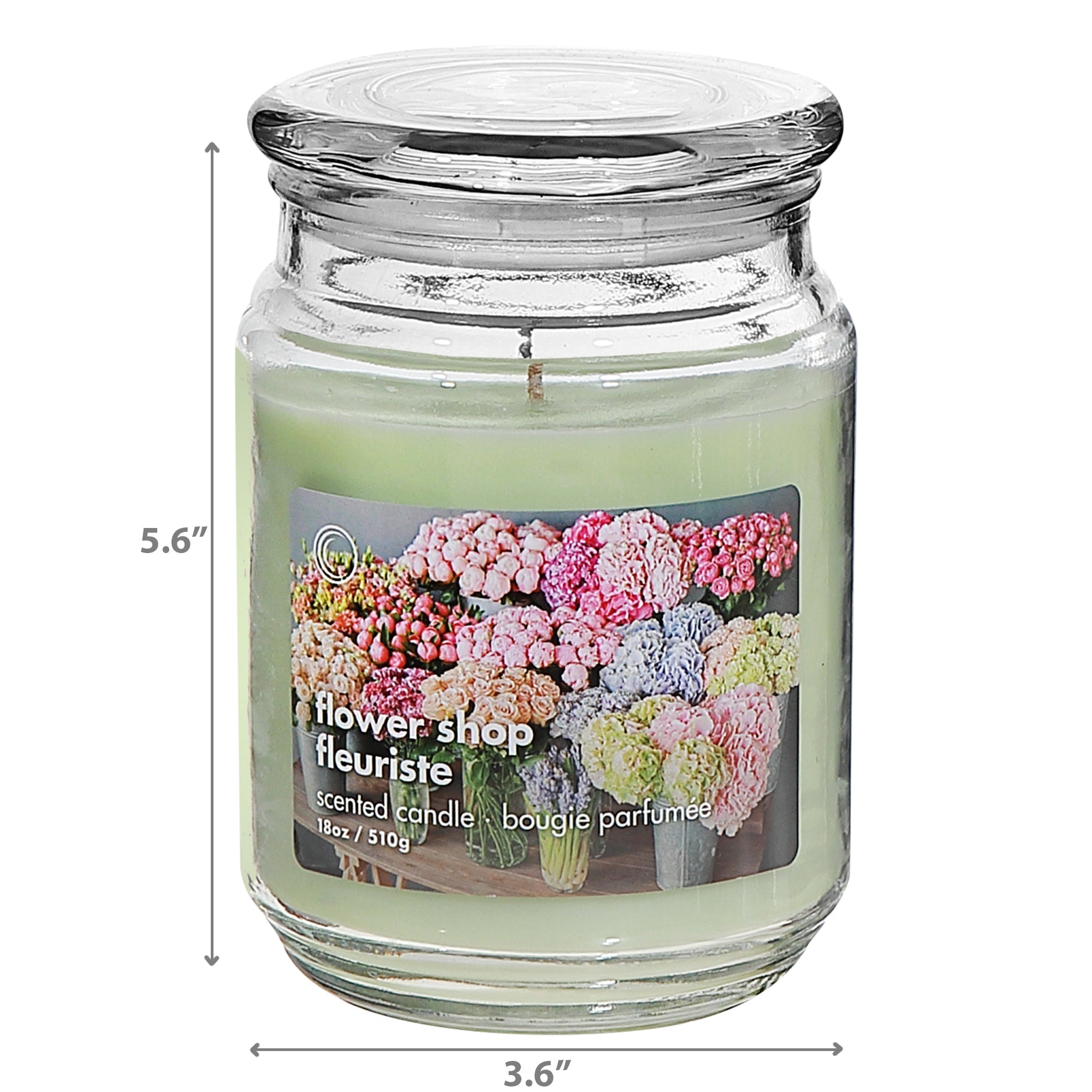18 Oz Scented Jar With Glass Lid, Large 18 Oz Scented Candle Jar, Decorative Fragrance Piece